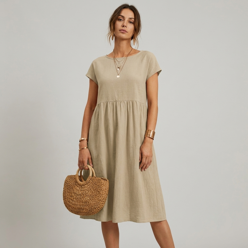 Elegant Summer Midi Dress Women