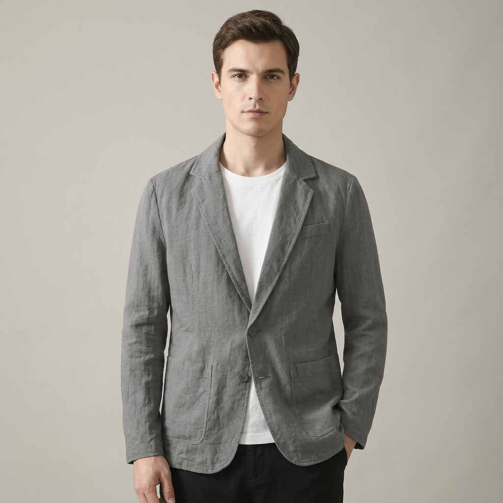 Elegant Men’s Linen Blazer