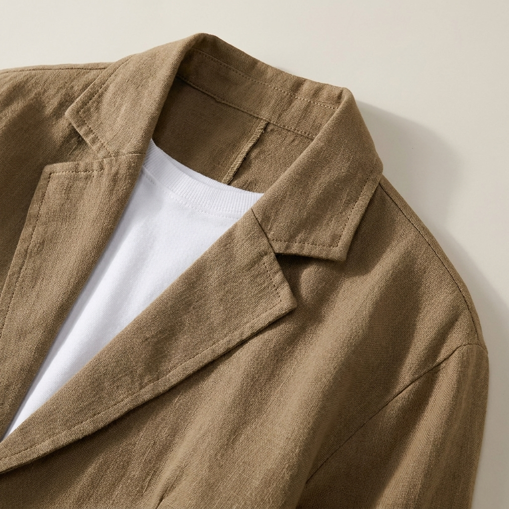 Lightweight Men’s Solid Color Linen Blazer