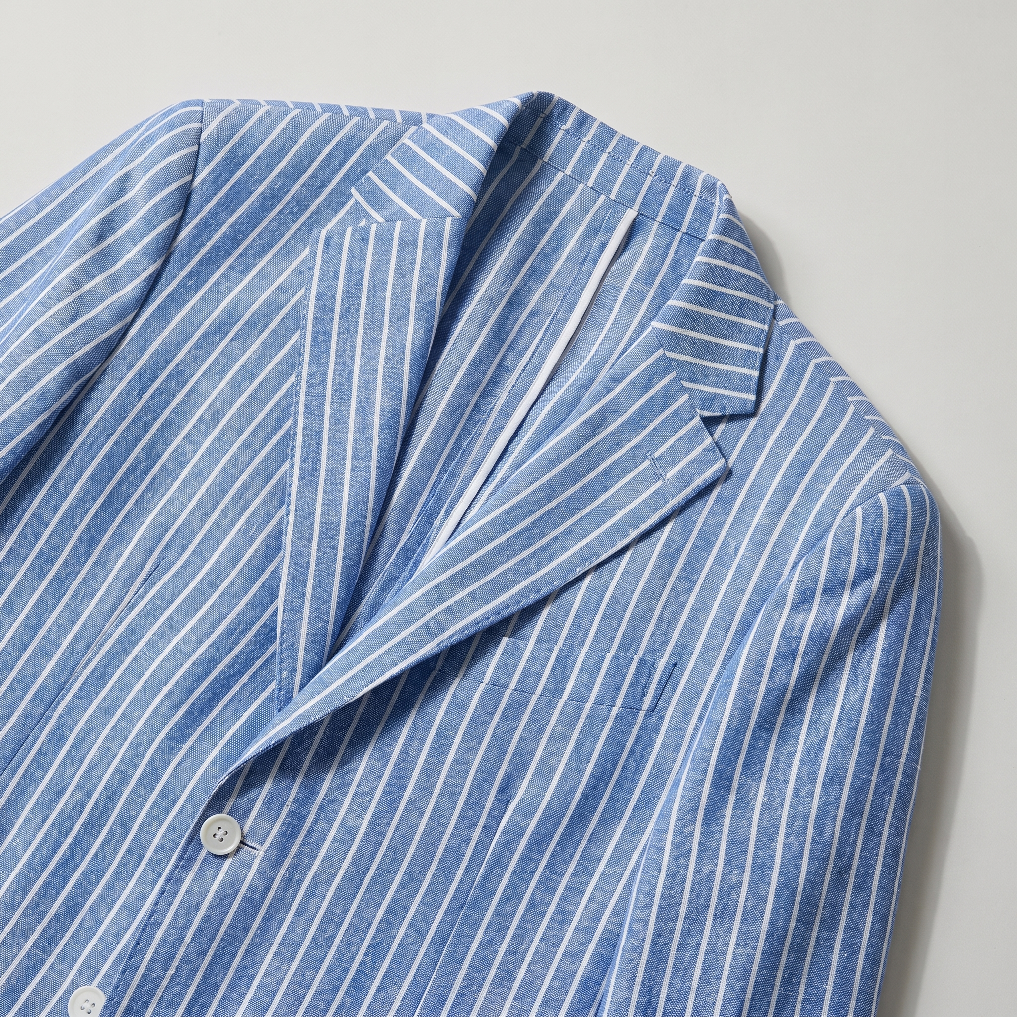 Men’s Breathable Striped Linen Summer Blazer