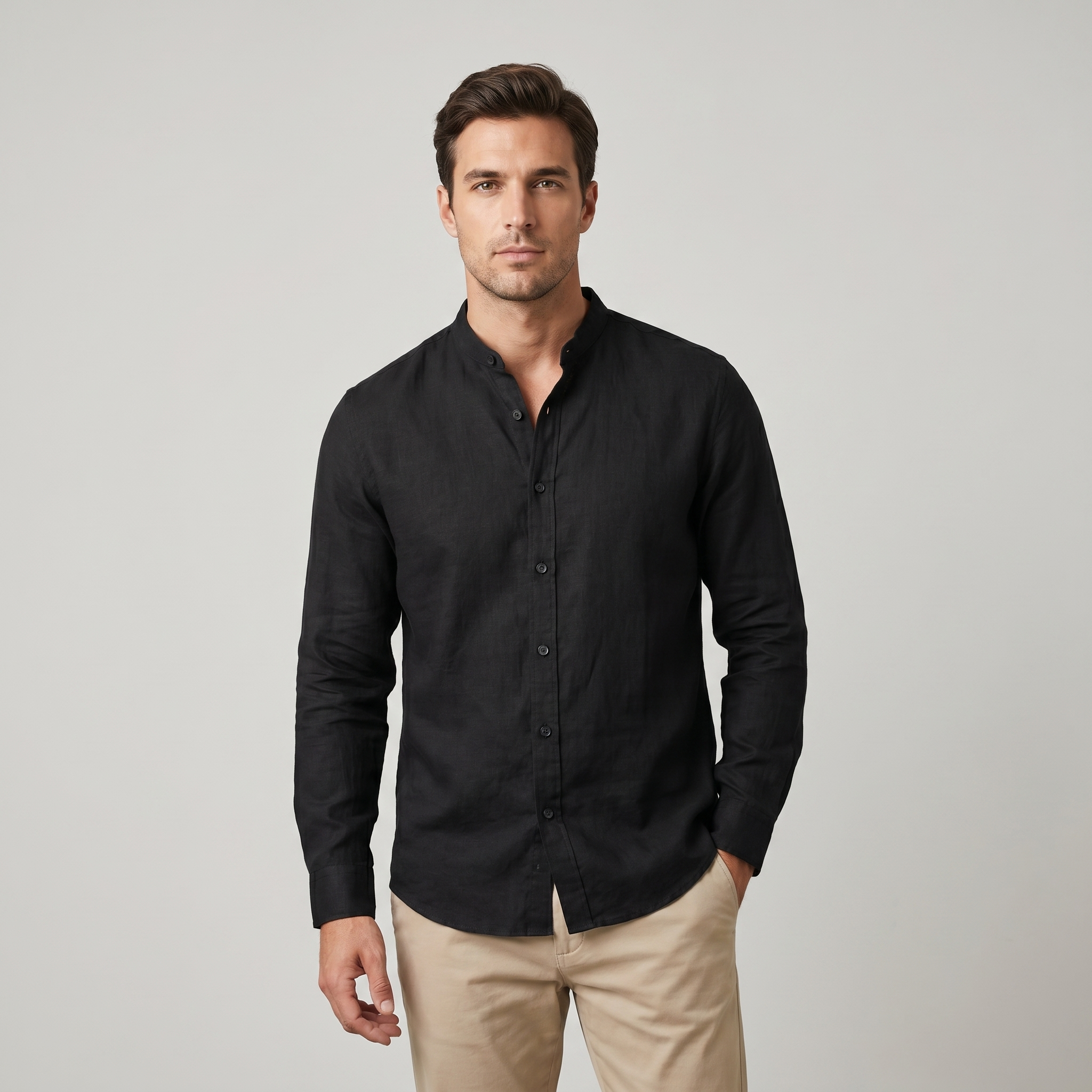 Men’s Mandarin Collar Shirt