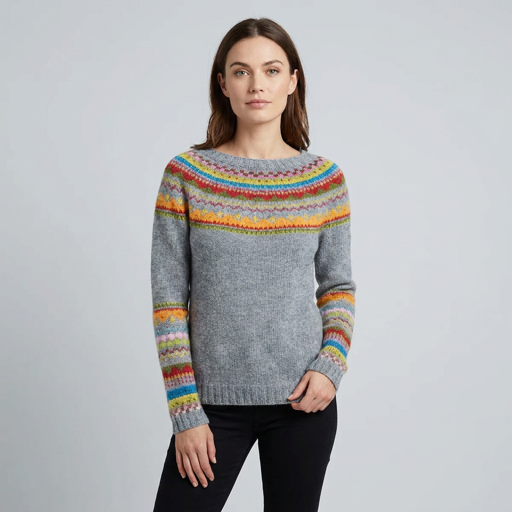 Frosted Fair Isle Comfort Sweater