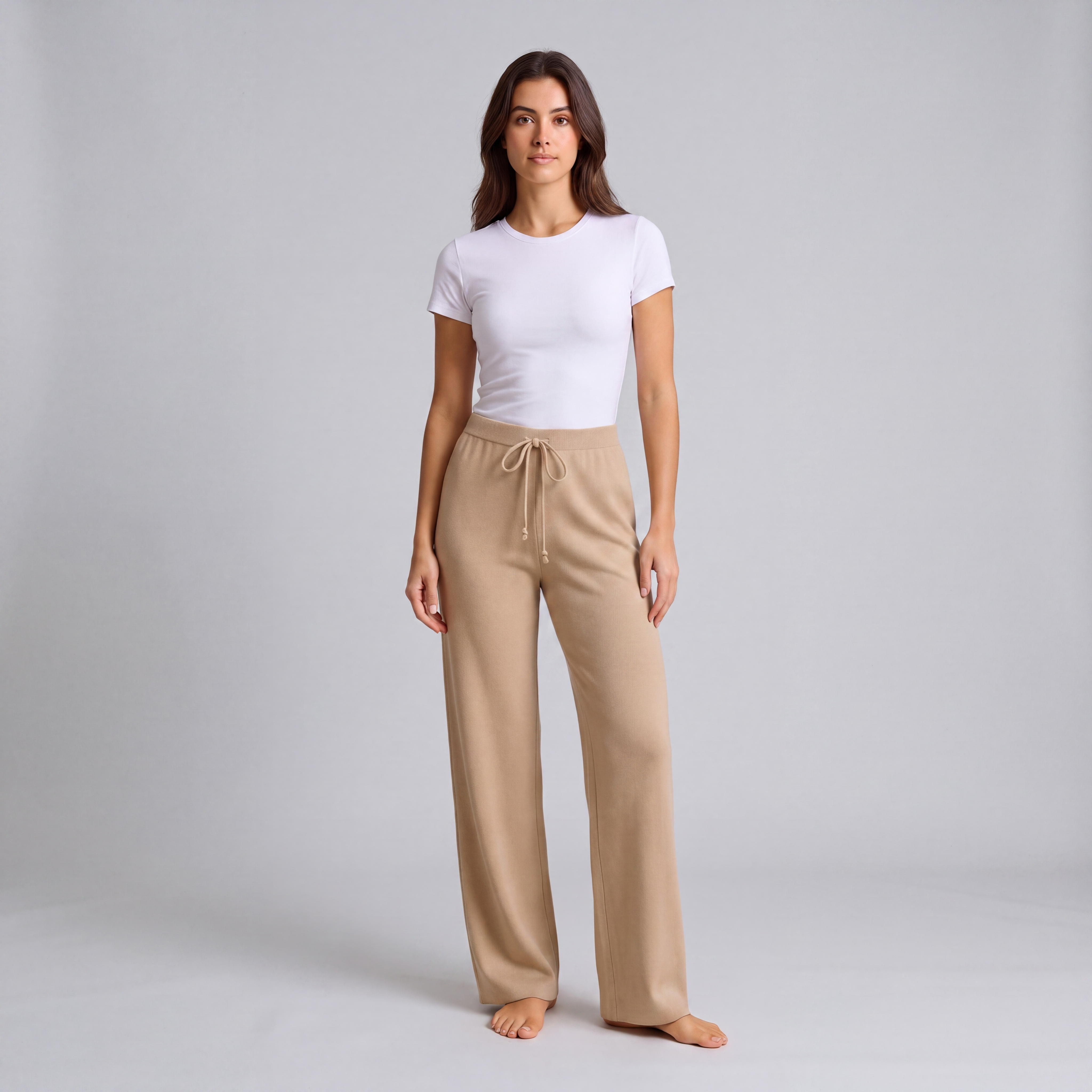 Women's High Waisted Comfort Knit Pants | Casual Trousers