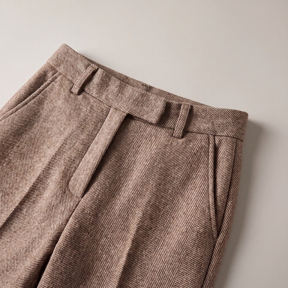 Women's High Waisted Wool Blend Straight Leg Pants | Tailored Pants