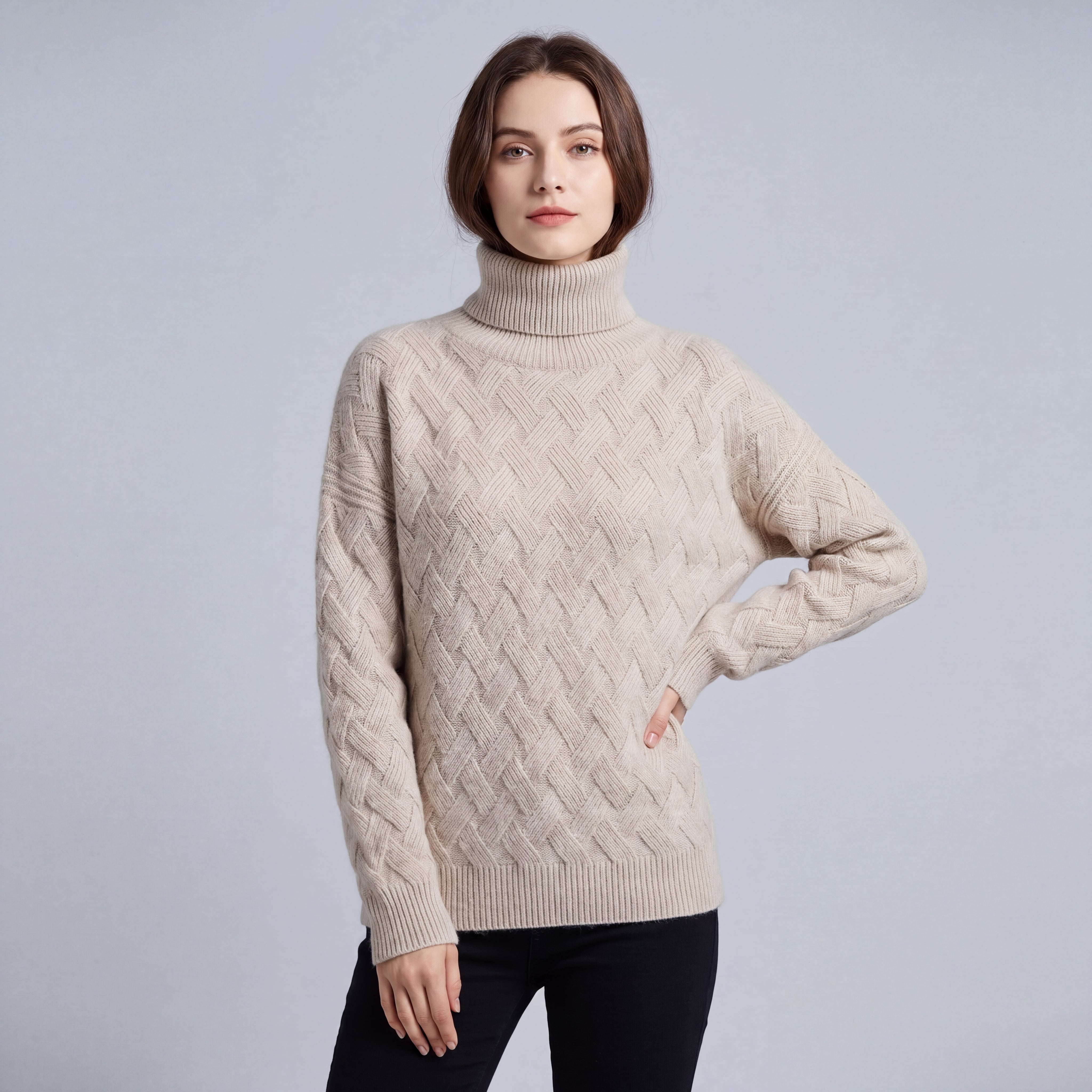 Slim Fit Soft Knit Turtleneck Sweater