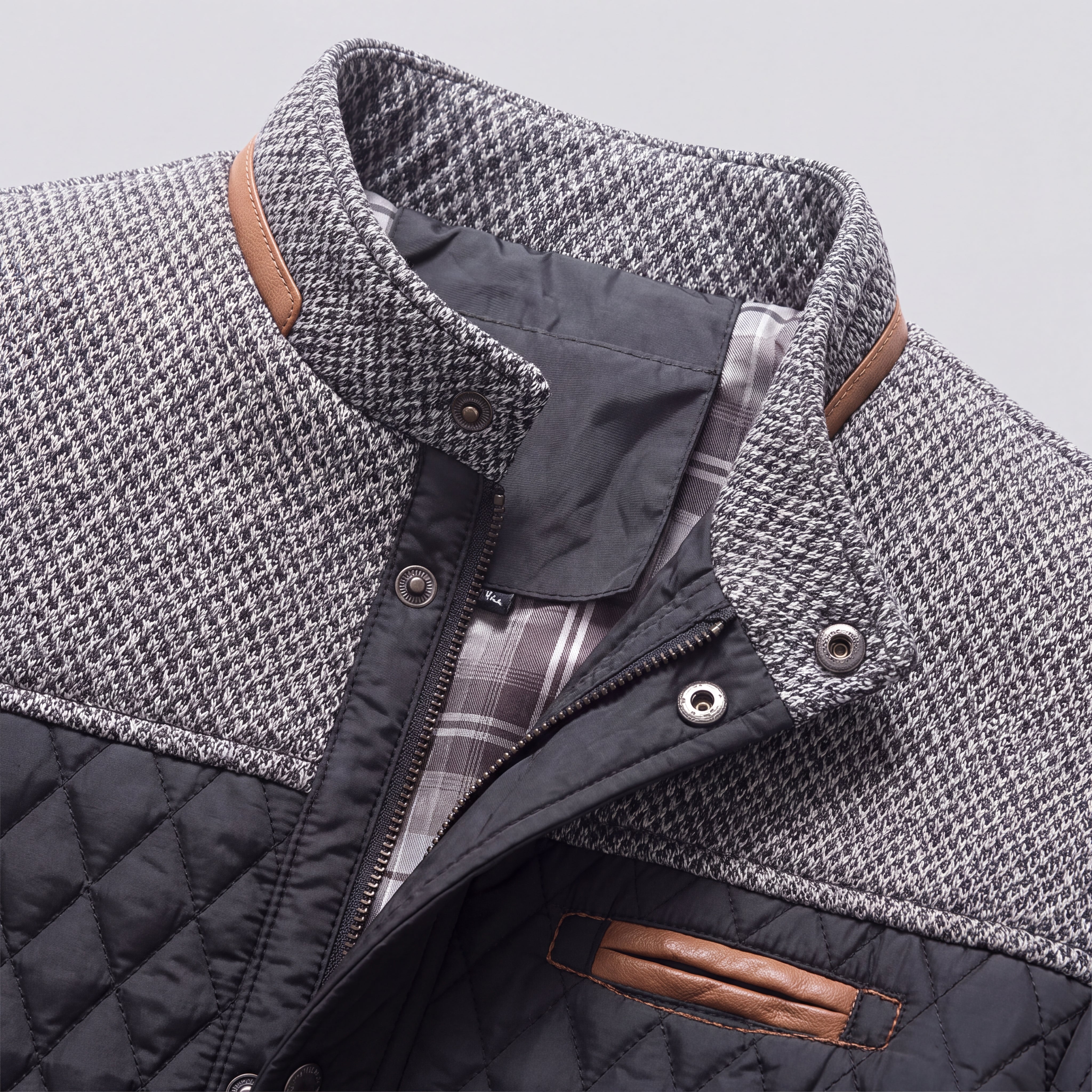 Fall Men's Windproof Lined Jacket with High Collar | Casual Coat