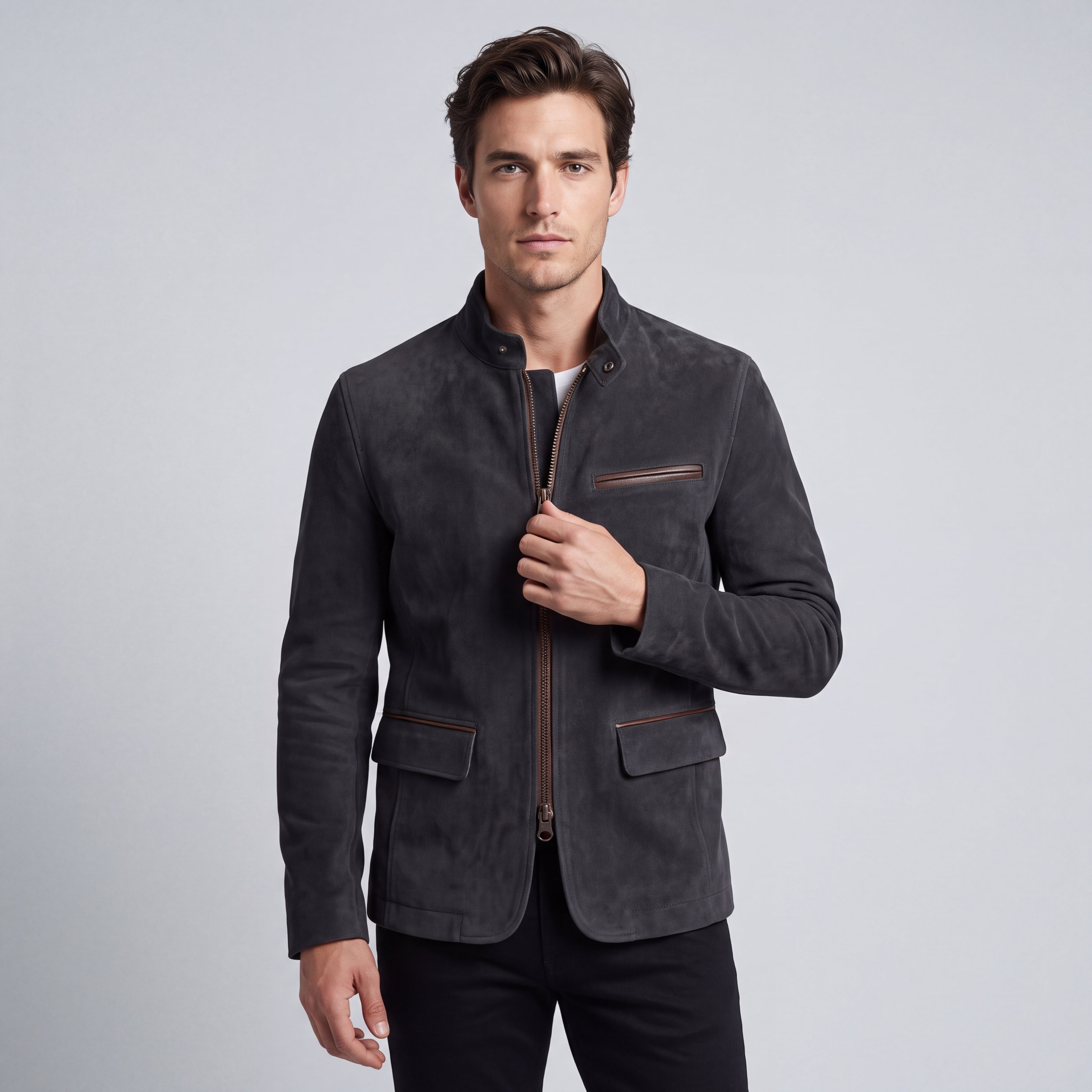 Fall Men's Lightweight Tailored Zip-Up Jacket | Casual Outerwear