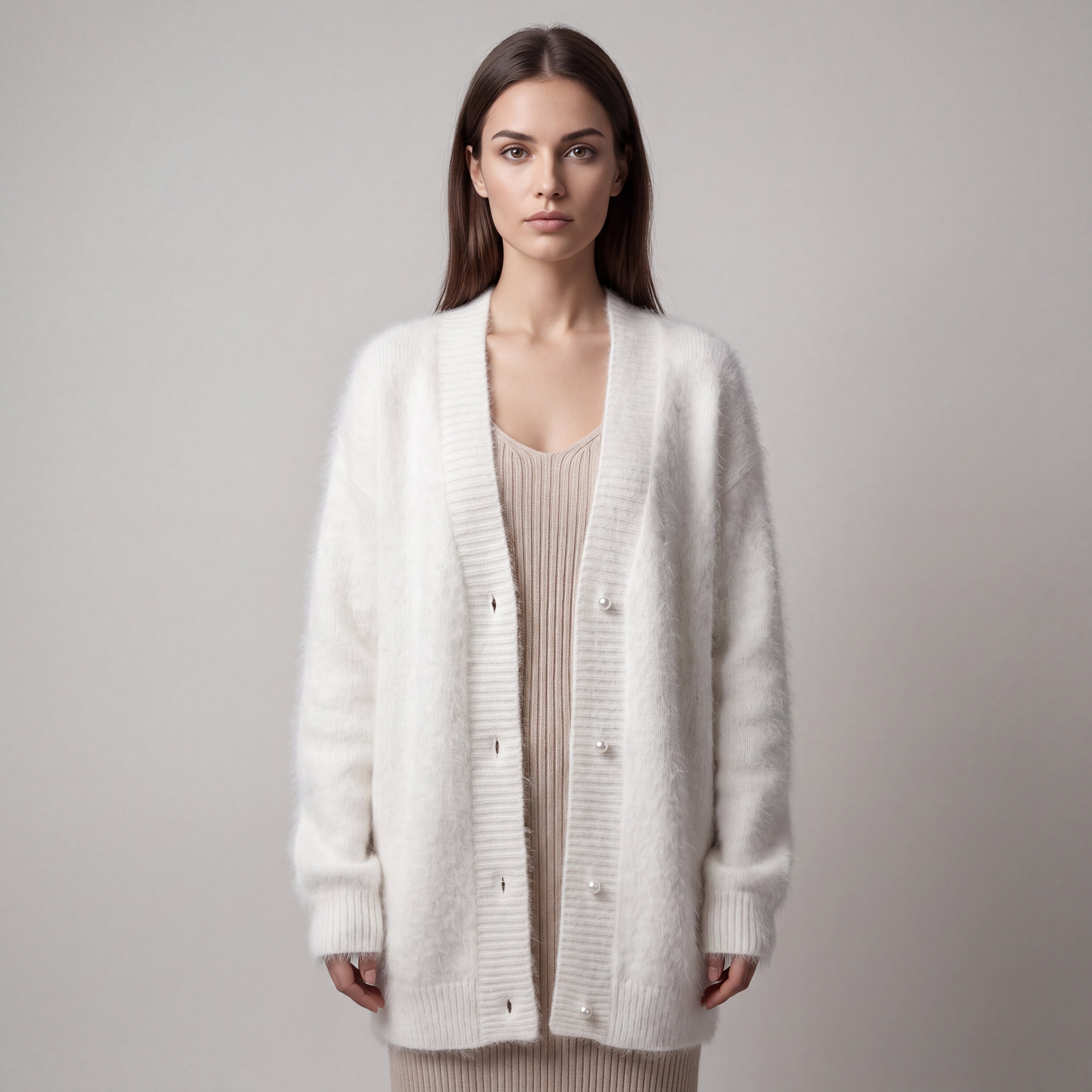 Women's Open-Front V-Neck Cardigan, Relaxed Fit