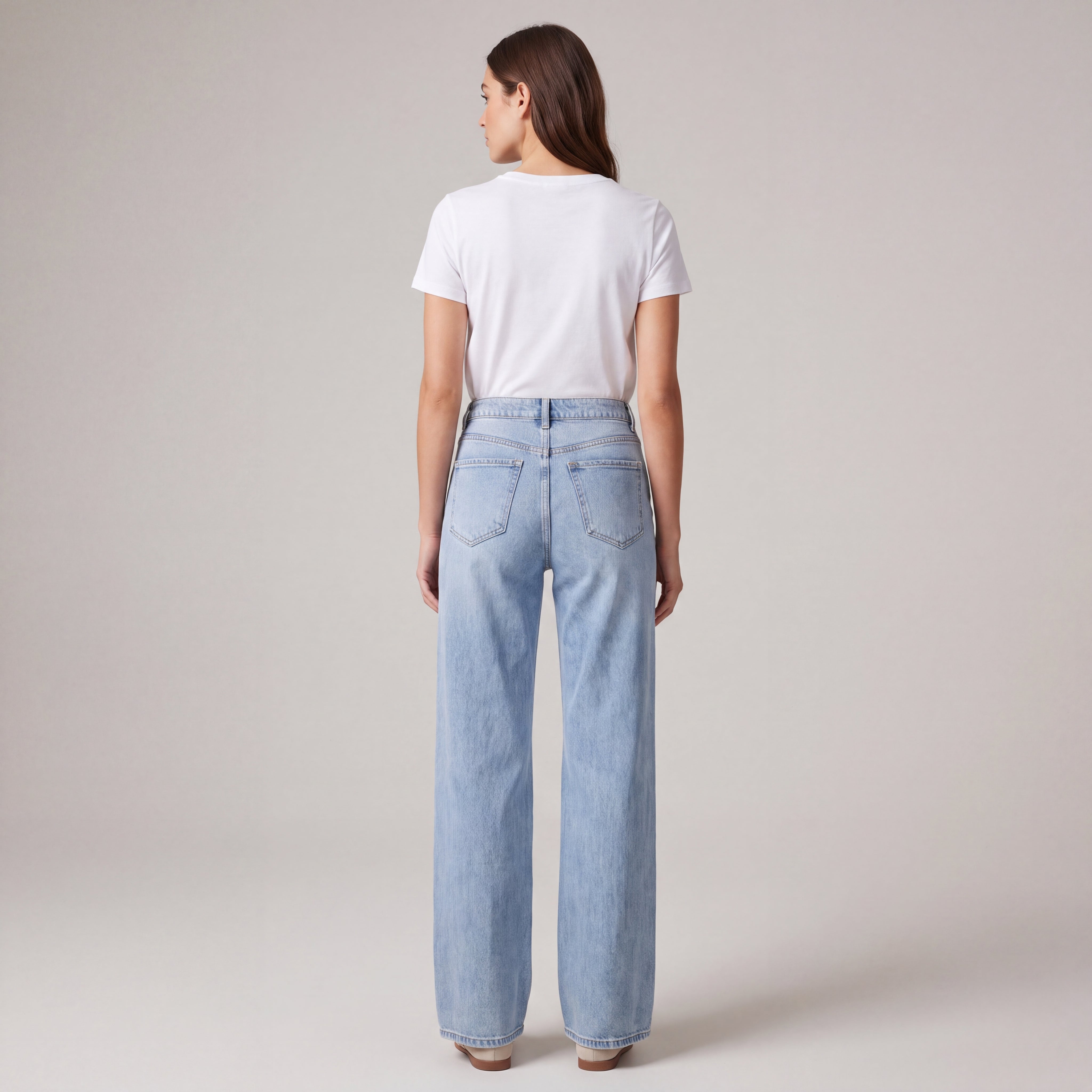 Comfortable Women's High-Waisted Wide-Leg Jeans