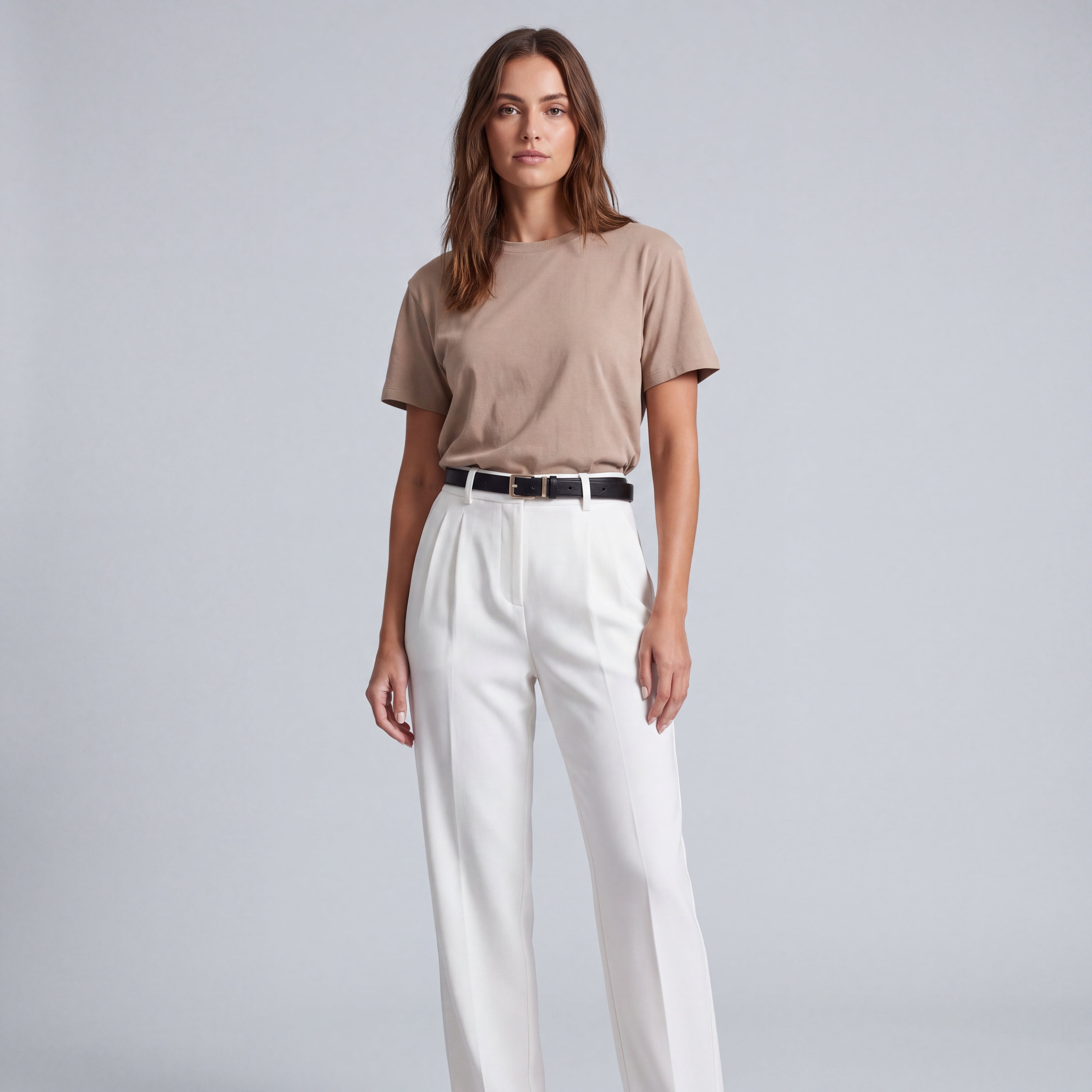 Women's High-Waisted, Wide-Leg, Elegant Pants