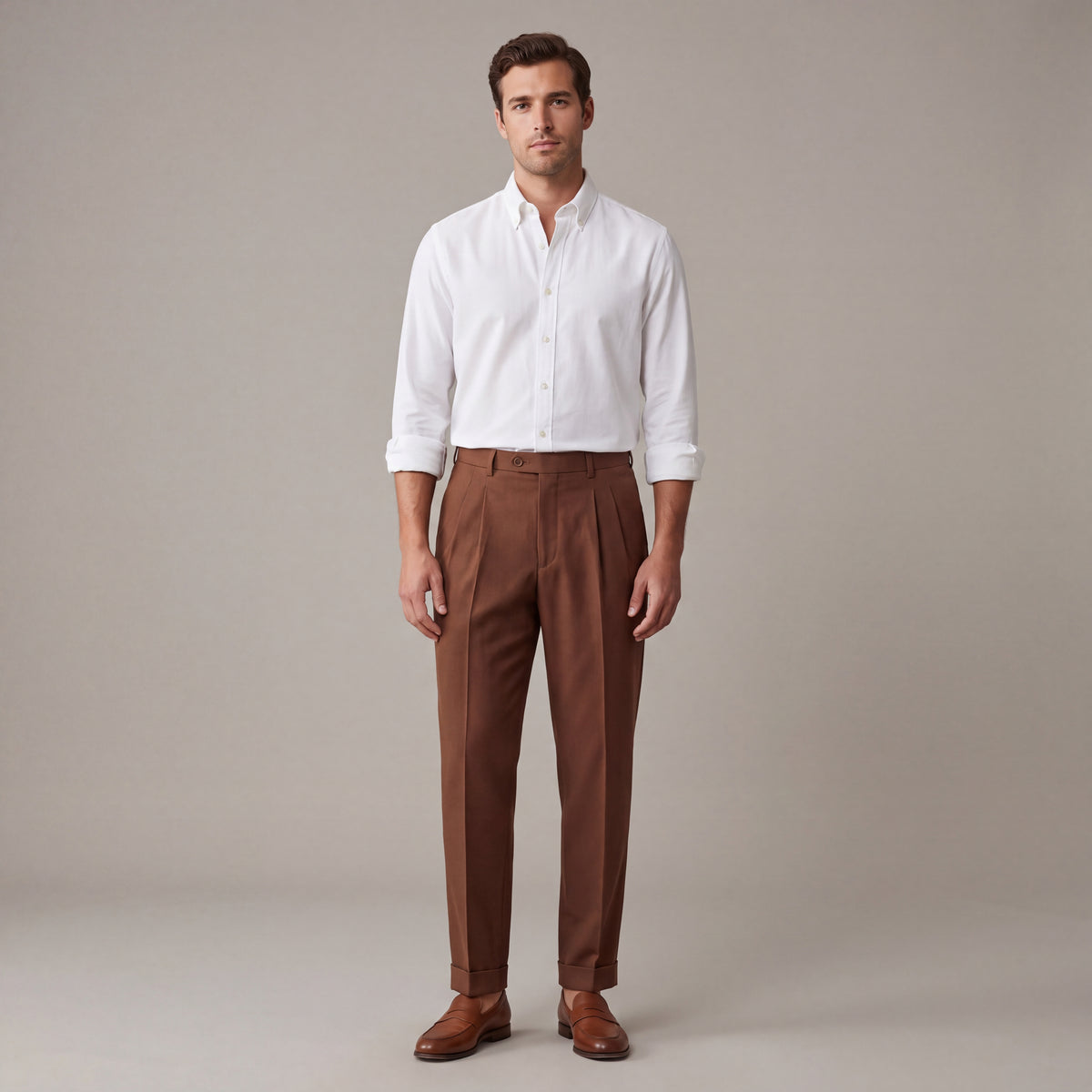 Men's Lightweighta Dress Pants with High Waist