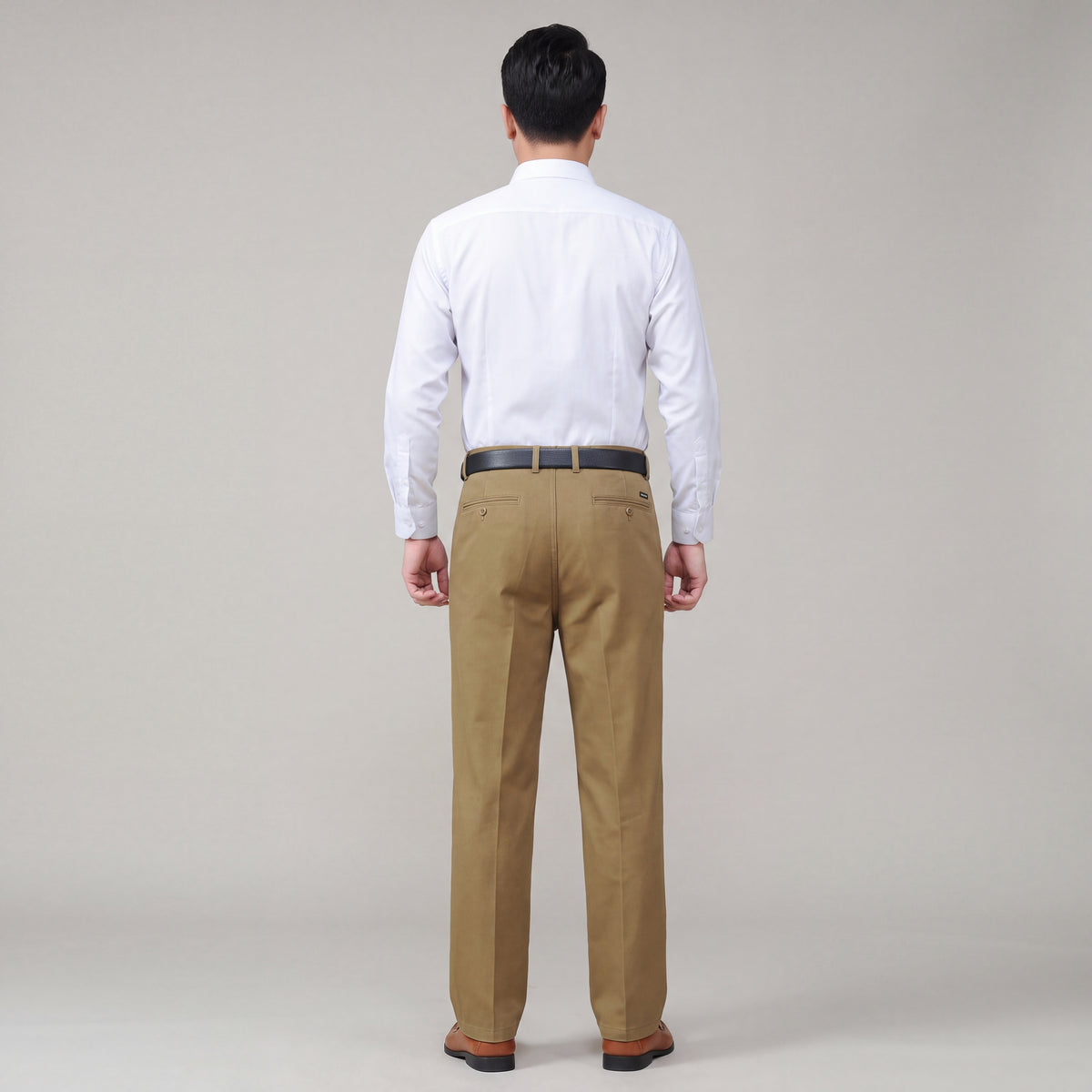 Linen Pants with Elastic Waist and Regular Leg