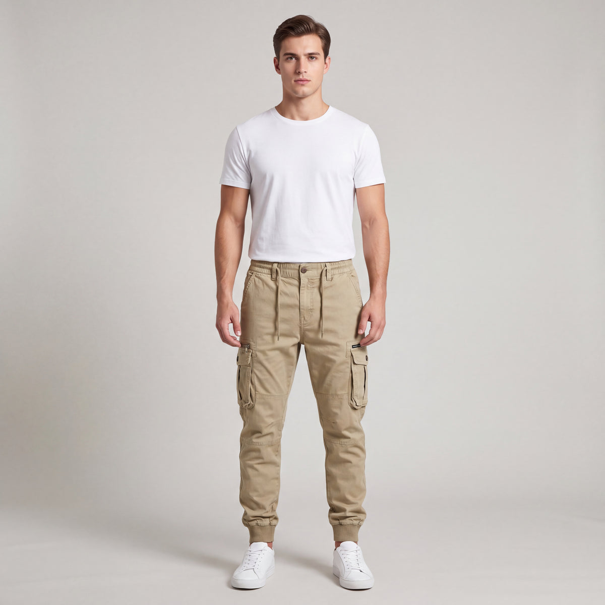 Comfortable Cotton Cargo Jeans with Pockets