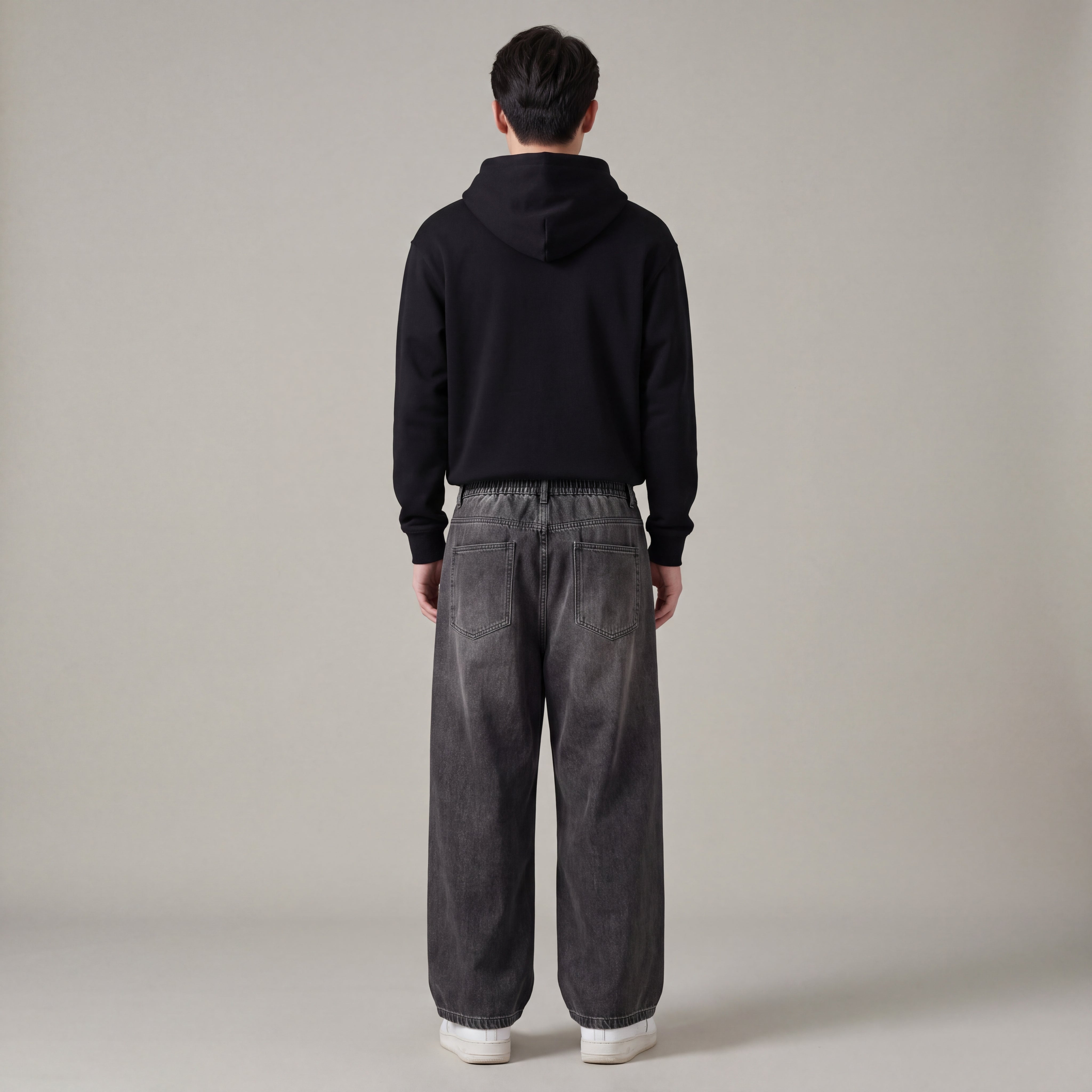 Men's Wide-Leg, Baggy Jeans with Pockets