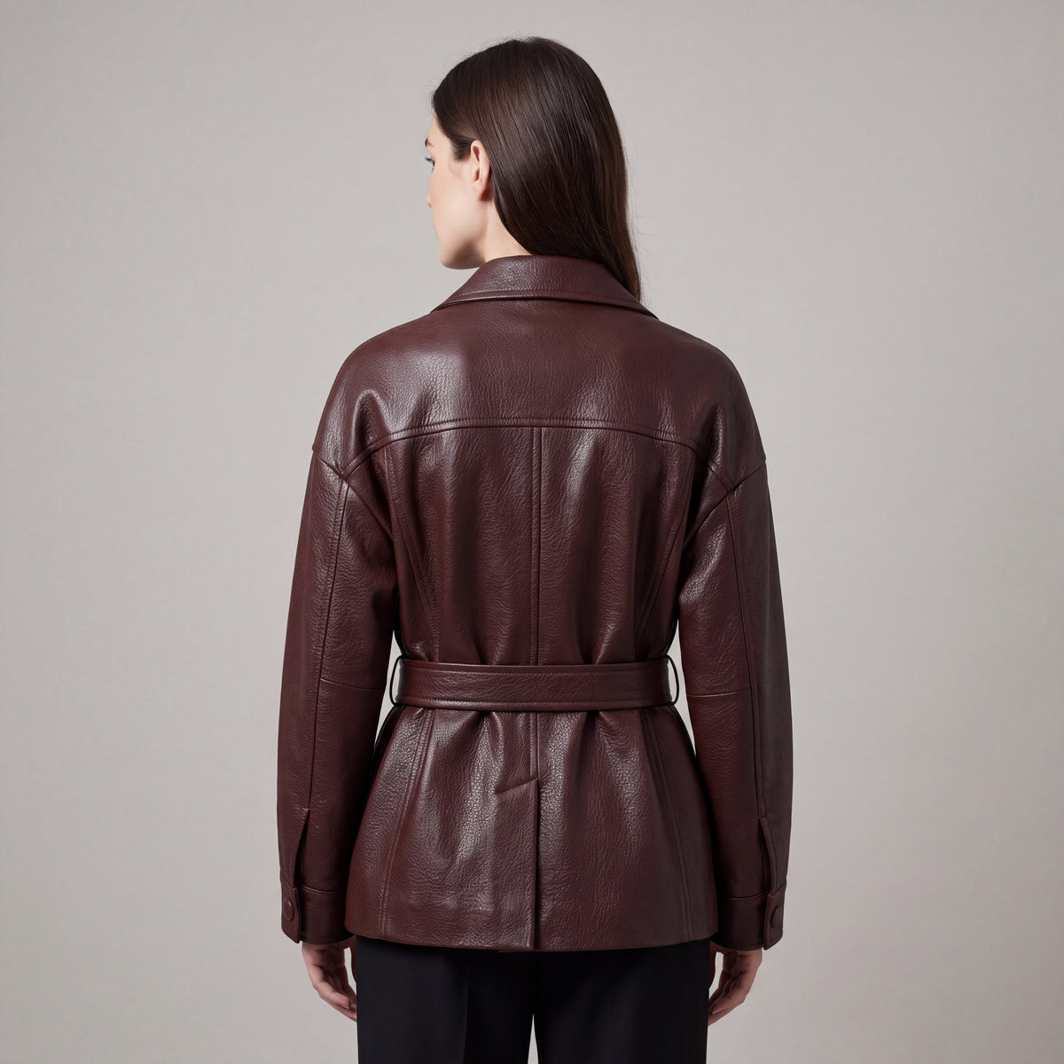 Women's Leather Jacket with Tailored Fit
