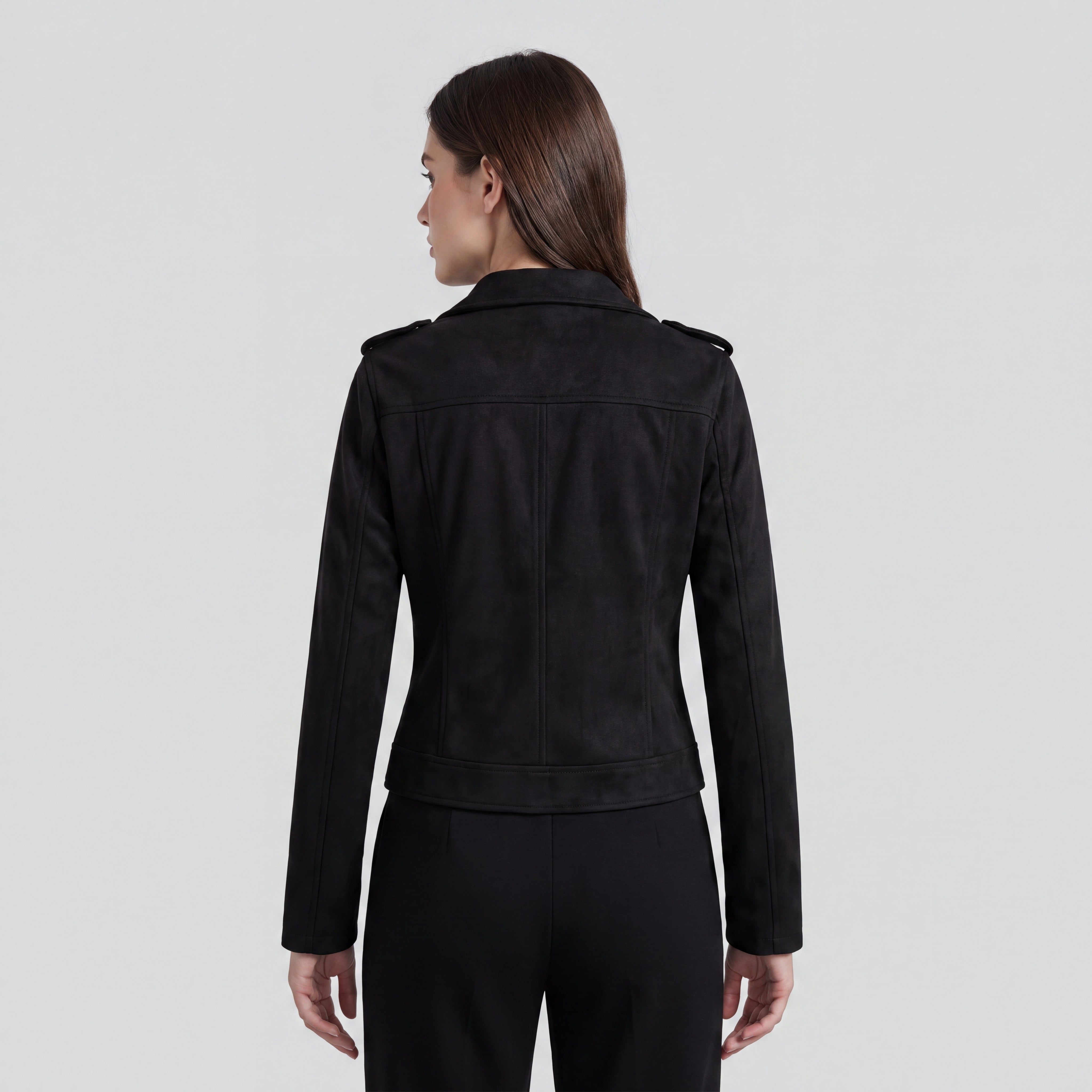 Women's Biker Jacket with Fitted Silhouette