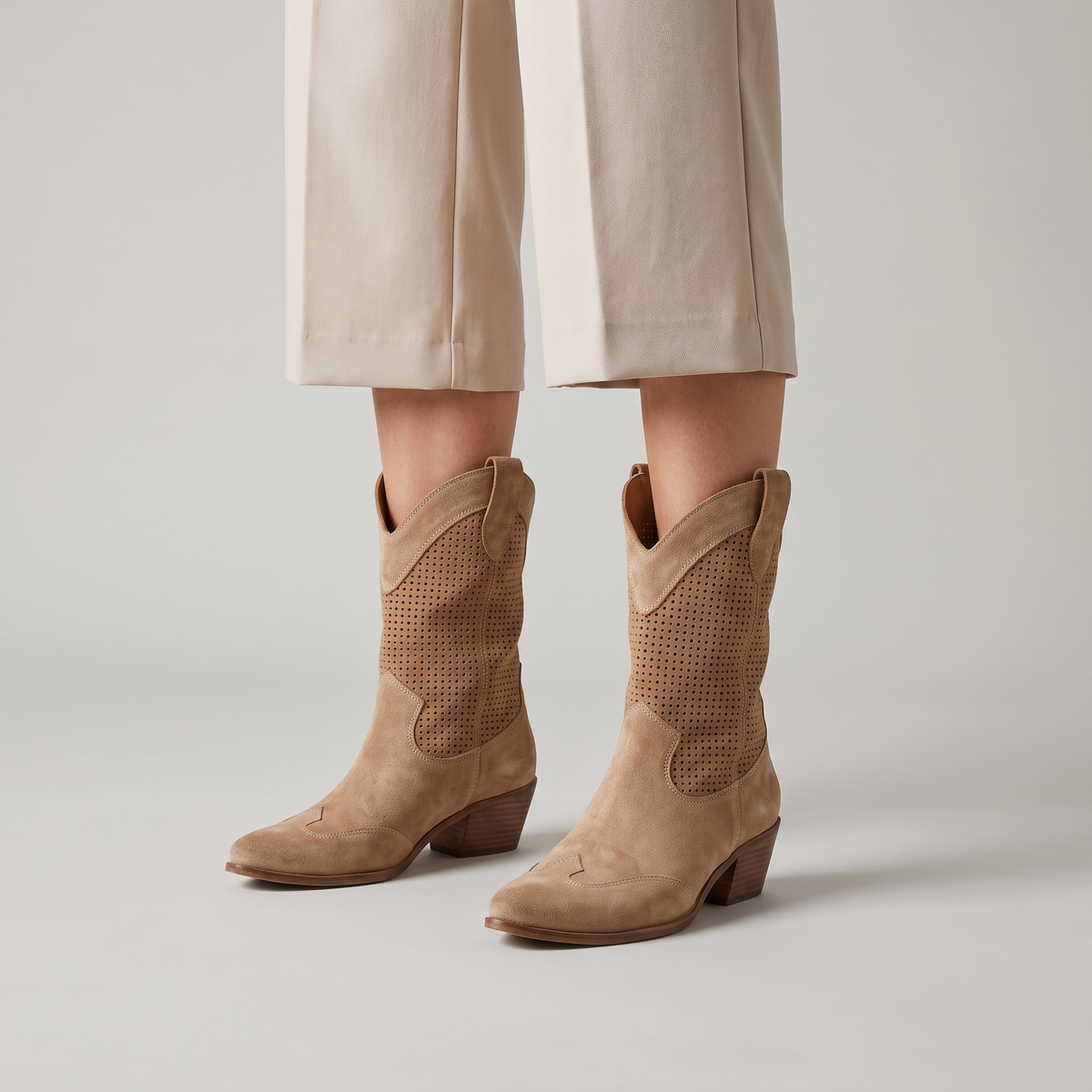 Women's Orthopedic Western Boots with Side Zipper