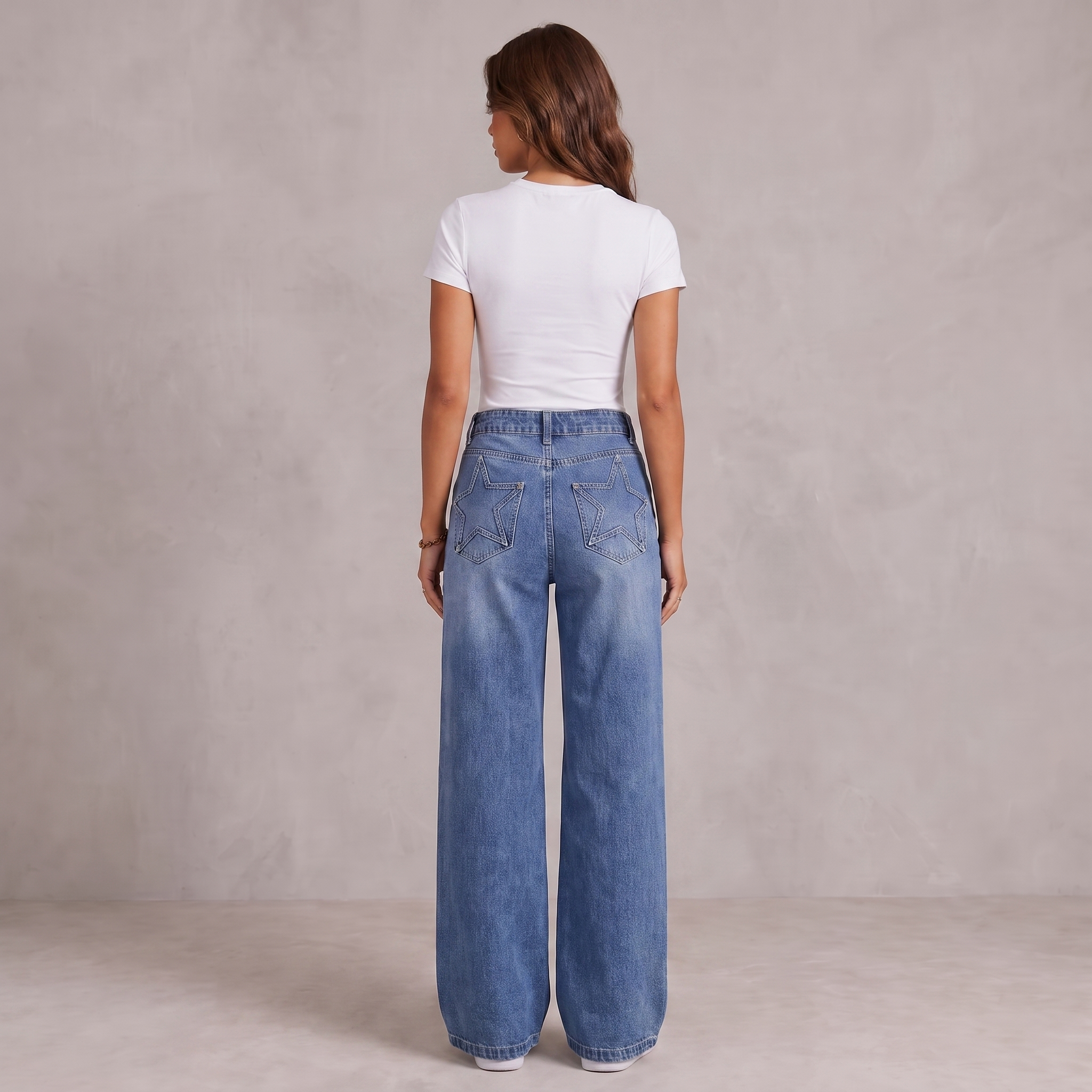 Elegant Baggy Jeans with Comfortable Waist