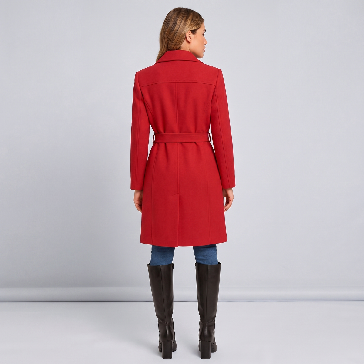 Women's A-Line Double-Breasted Trench Coat