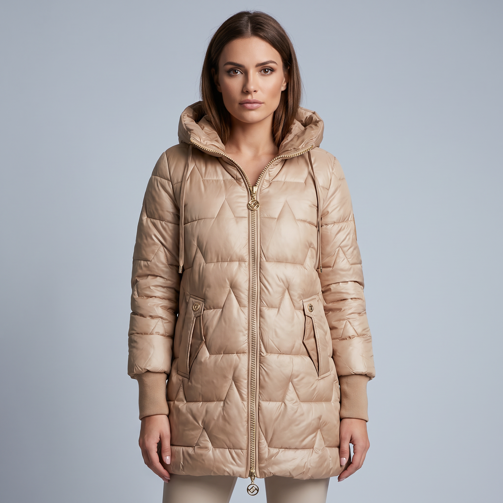 Puffer Jacket Women Winter Quilted Tailored Fit