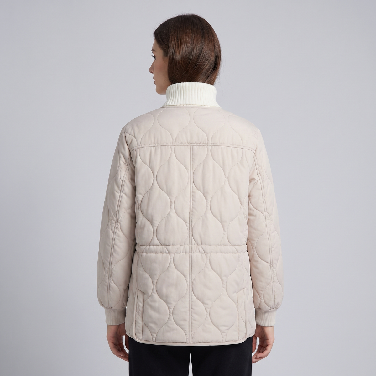 Puffer Jacket Women Quilted Cotton Elegant Fit