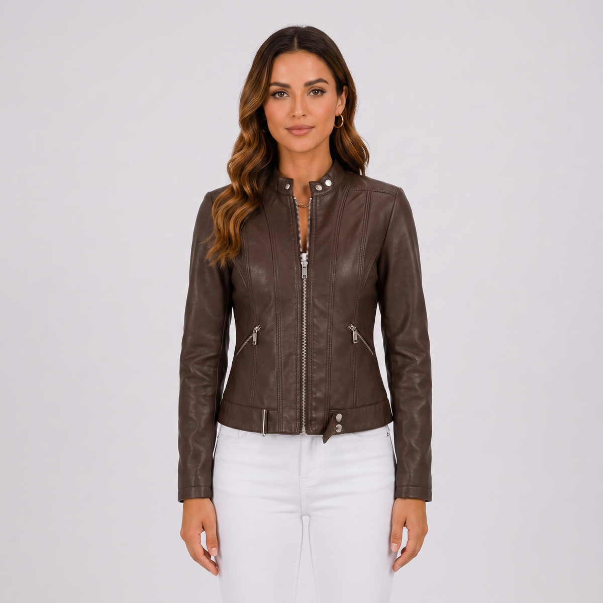 Women’s Classic-Fit Leather Jacket