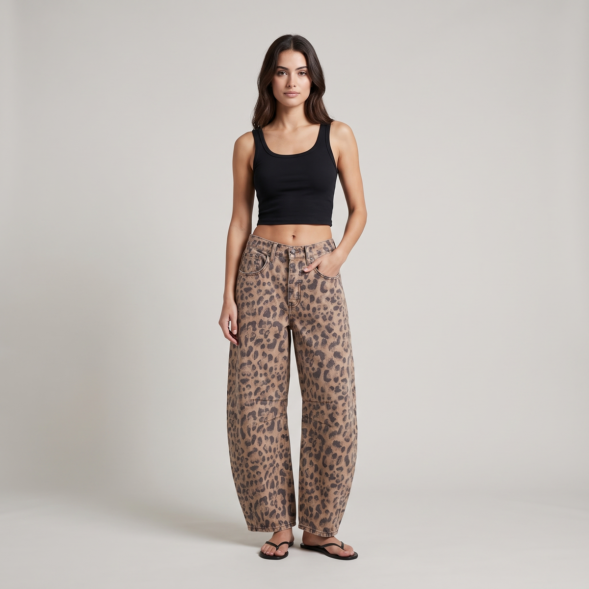 Baggy Jeans Women High Waist Wide Leg Cotton Denim