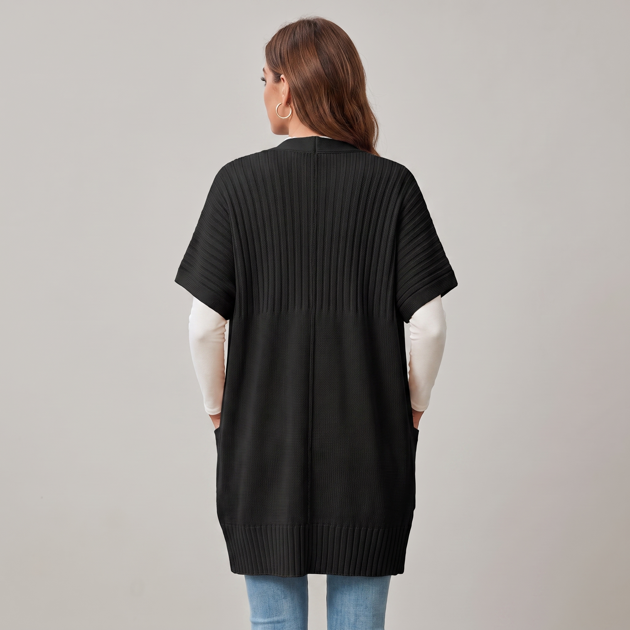 Women's Lightweight Knit Cardigan, Open in the Front