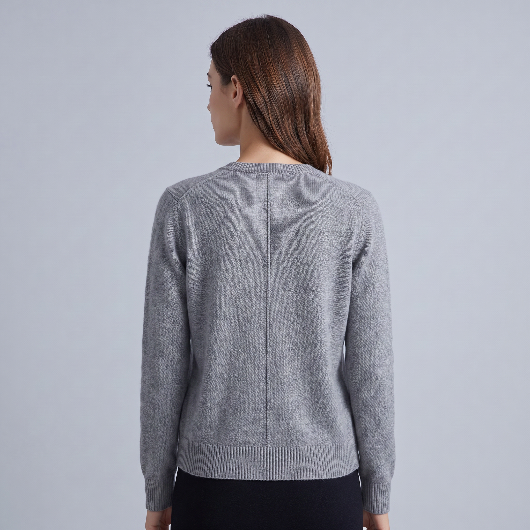 Women's Lightweight Knit Cardigan with Buttons and a Round Neckline