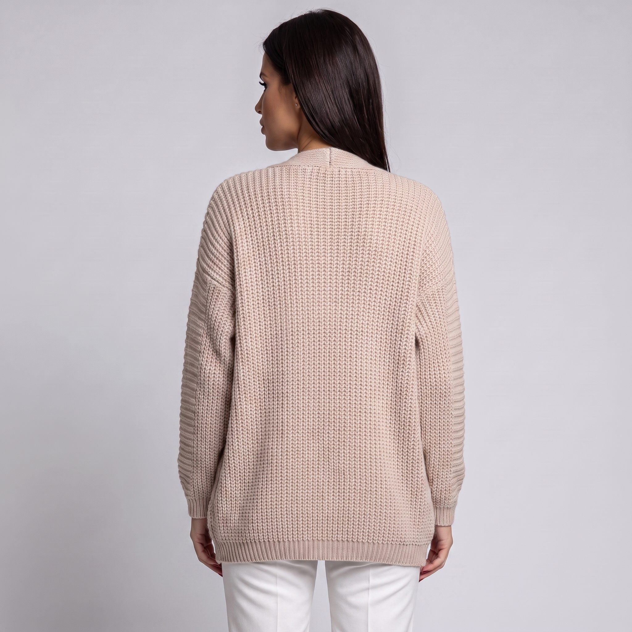 Women’s Soft, Open-Front Cardigan with Wide Sleeves