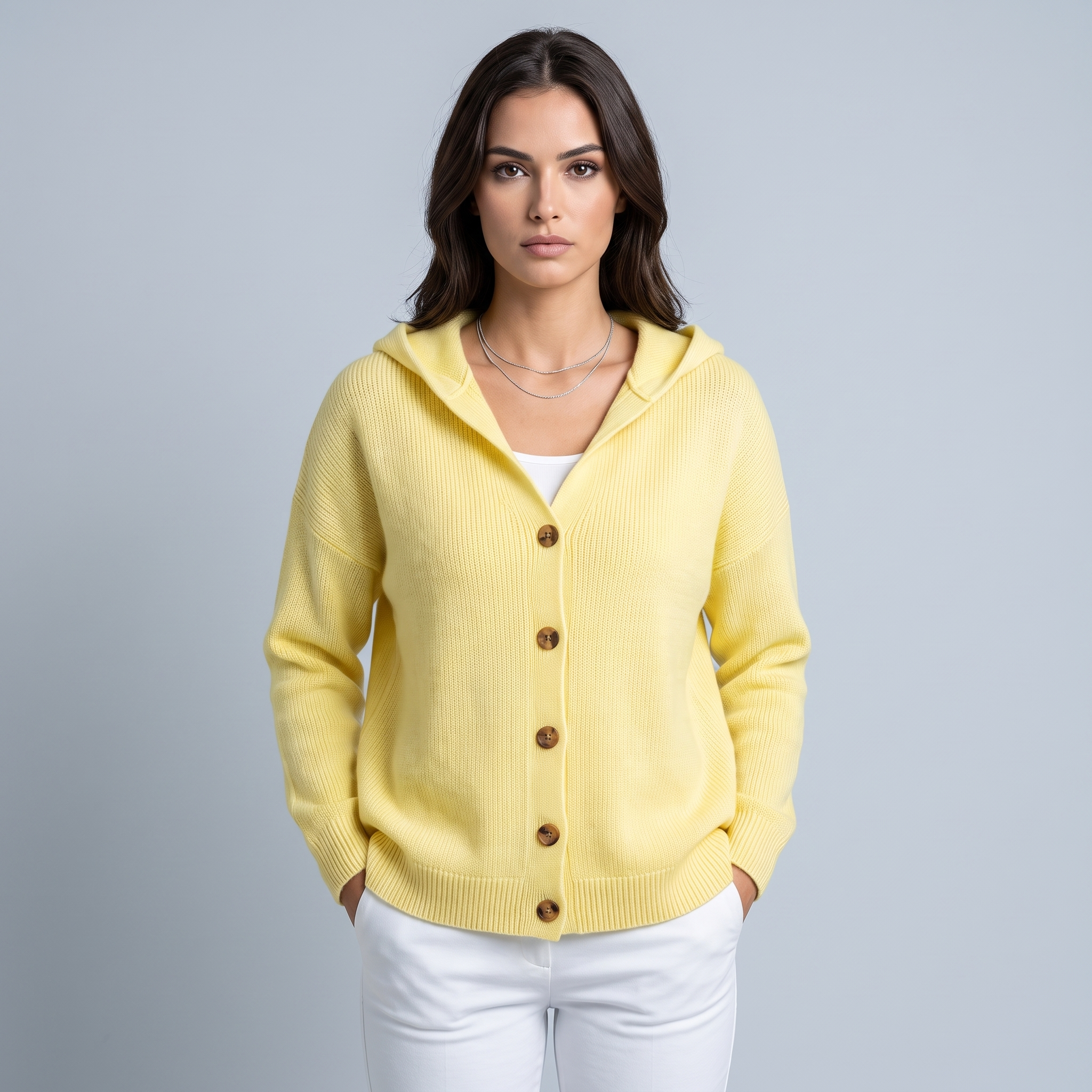 Women’s Long-Sleeved Hooded Cardigan