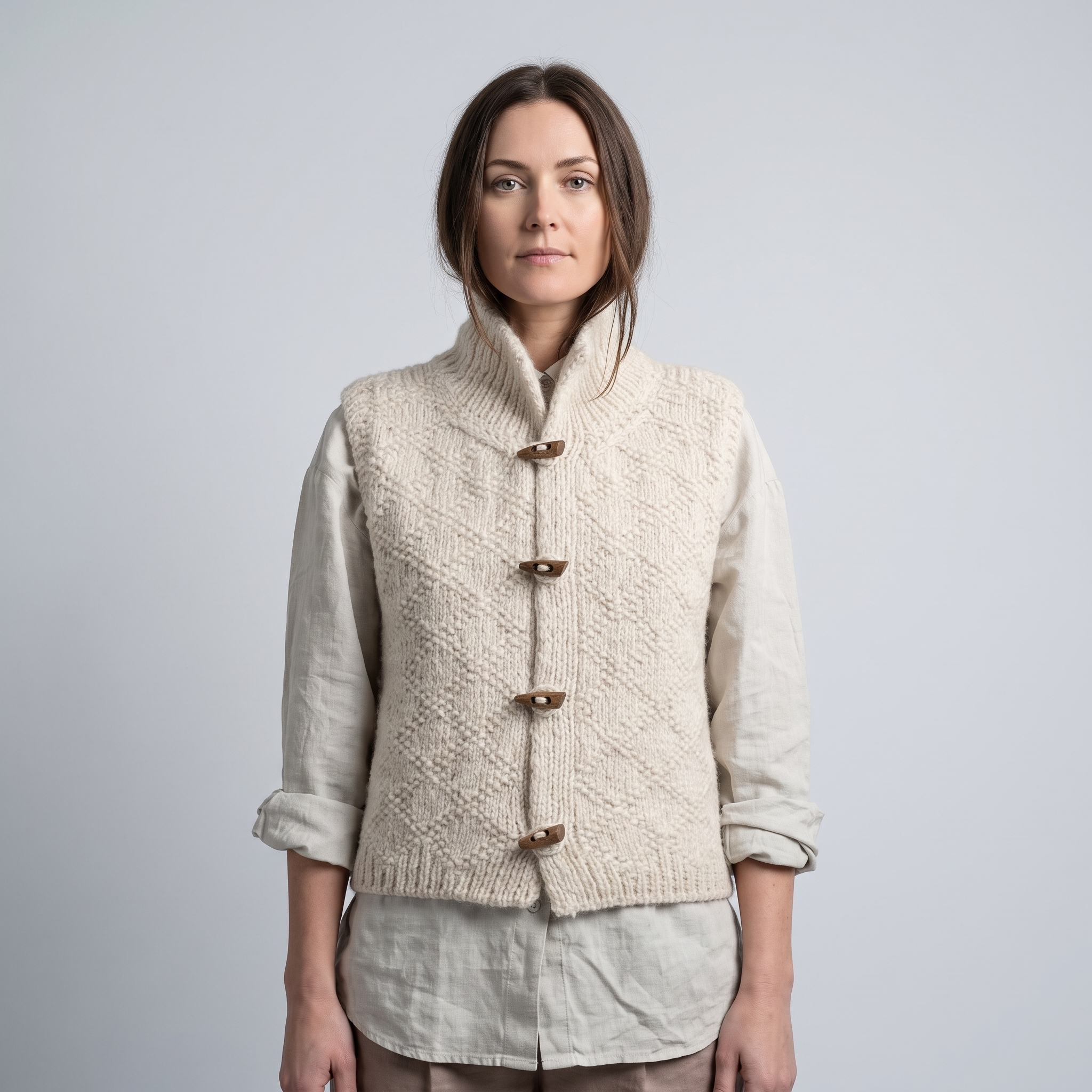 Elegant Women’s Sleeveless Open-Front Cardigan