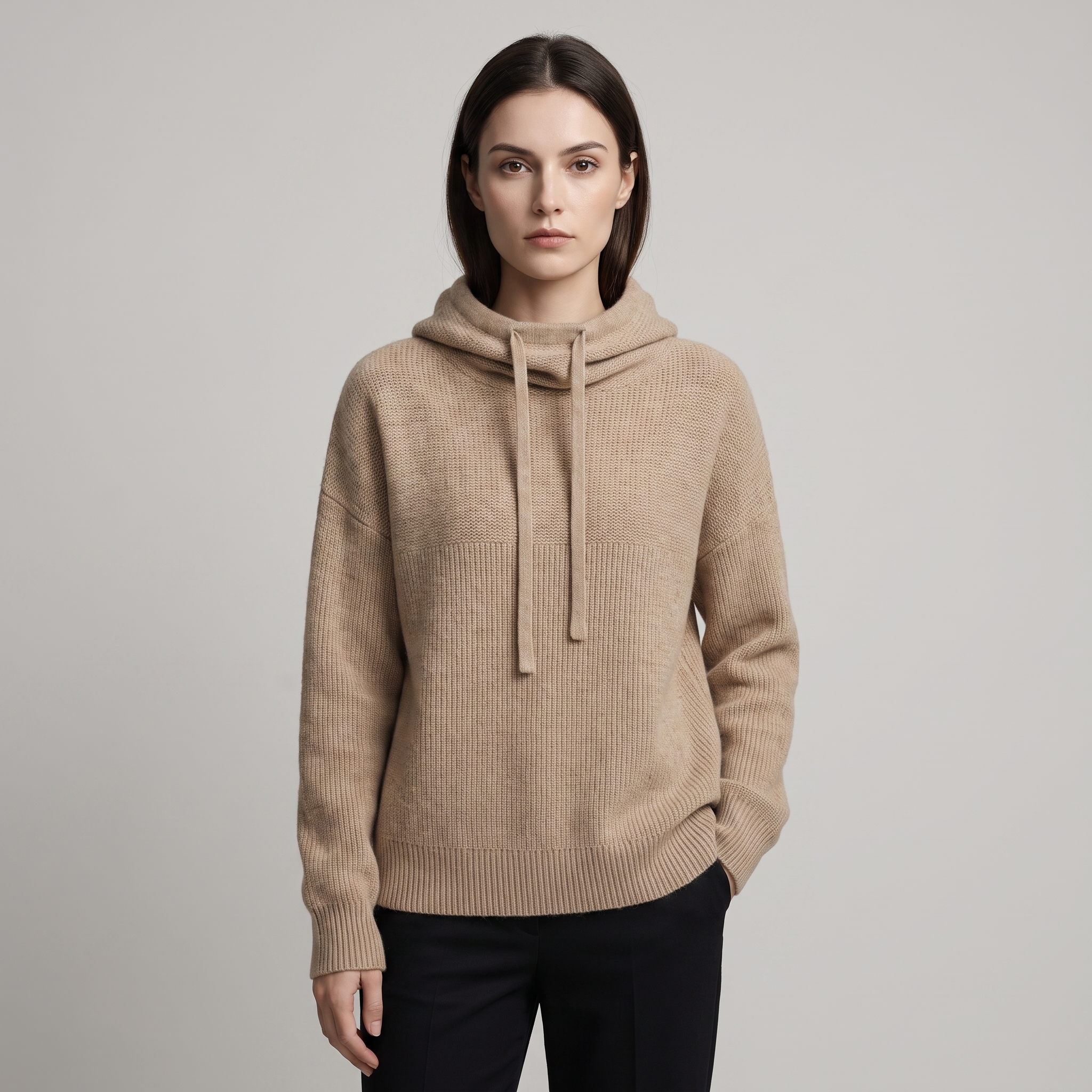 Women’s Merino Wool Hoodie with Hood – Relaxed Fit