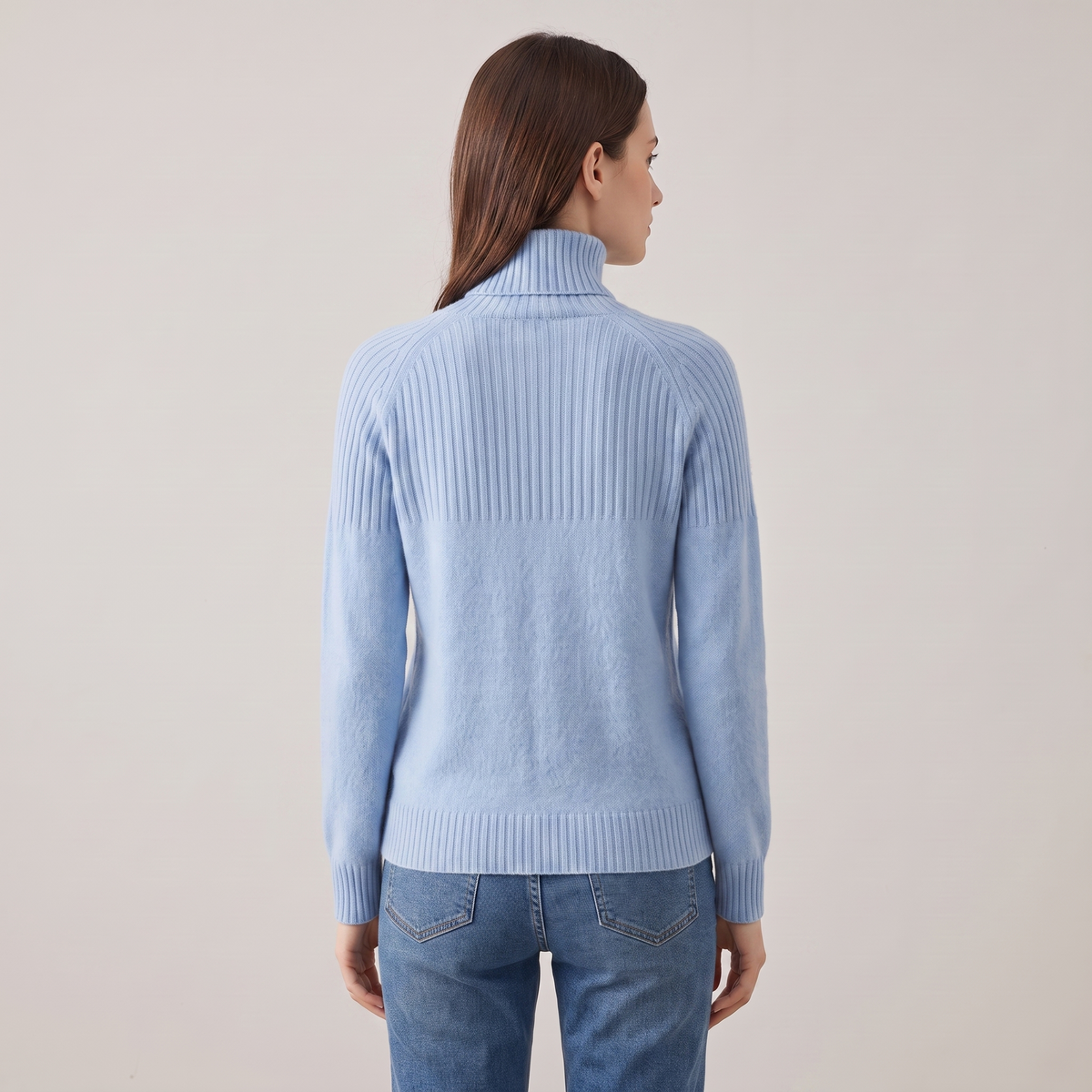 Relaxed-fit ribbed roll-neck Turtleneck Sweater