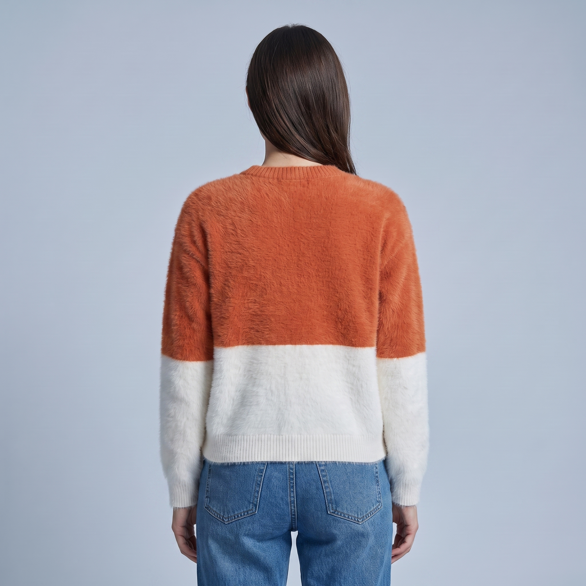 Women's Casual Cat-Print Pullover Sweater