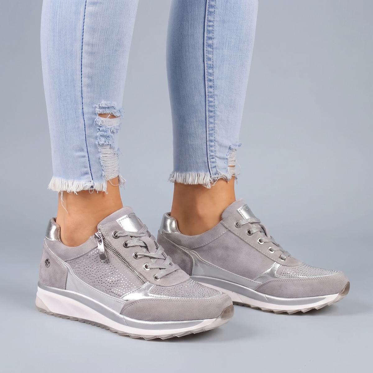 Orthopedic Sneakers for Women with Zip & Cushioned Soles