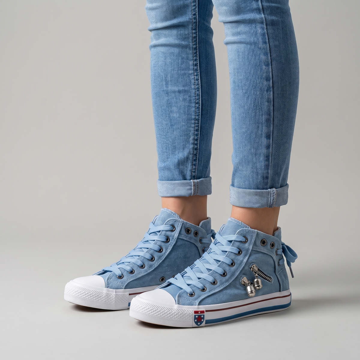 Women’s Orthopedic Denim Sneakers with Urban Design