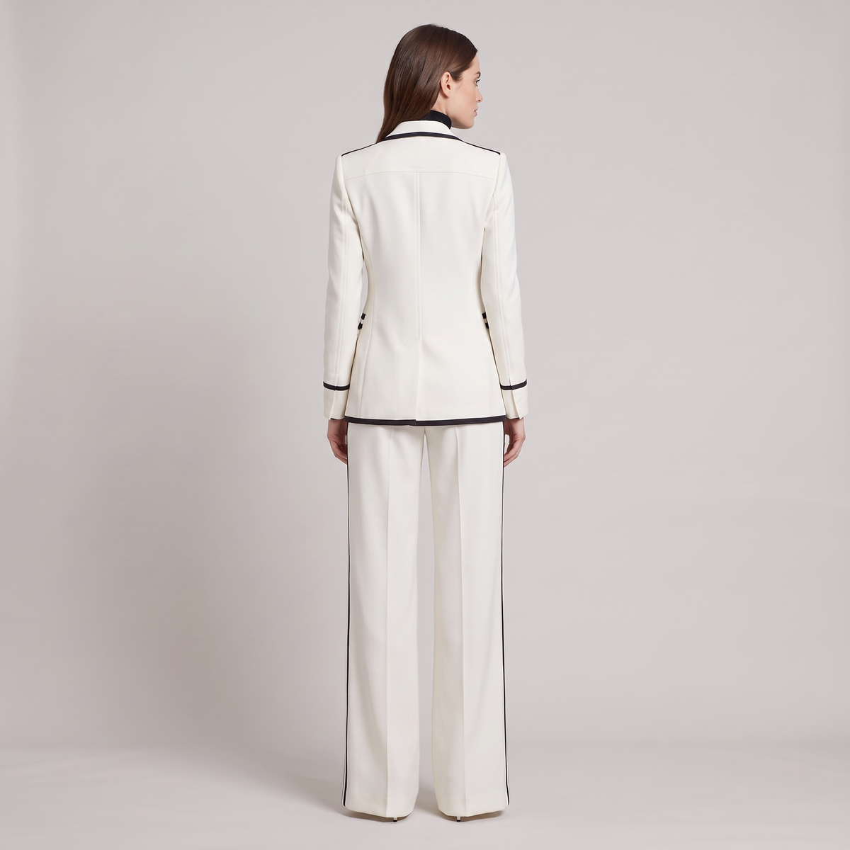 Women’s Suit with Double-Breasted Blazer and Straight-Leg Trousers