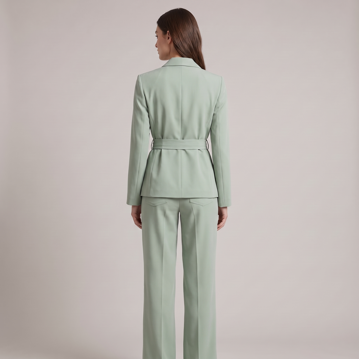 Women’s Suit with a Bow-Tie Blazer and Palazzo Trousers