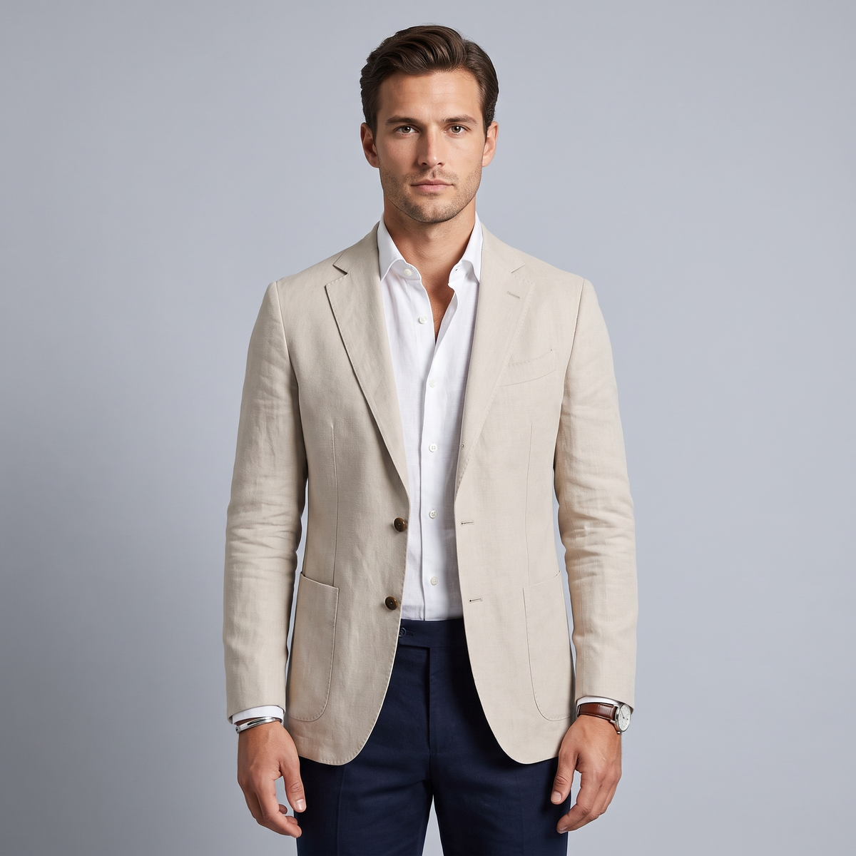 Men’s Lightweight Smart Casual Single-Breasted Blazer
