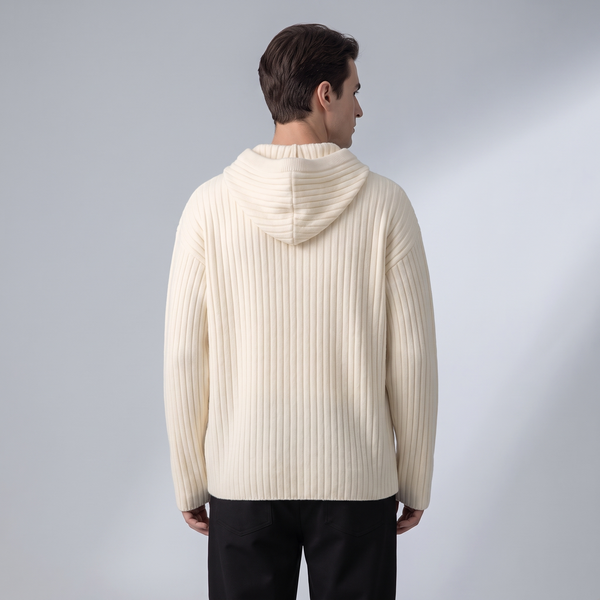 Men’s Oversized Waffle Knit Cardigan