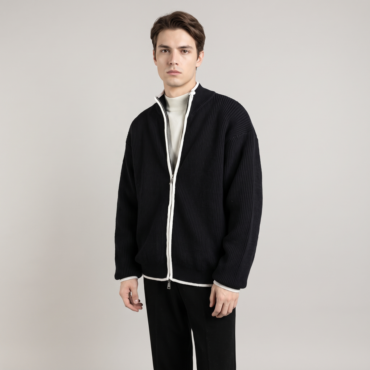 Men’s Open-Front Relaxed Fit Cardigan