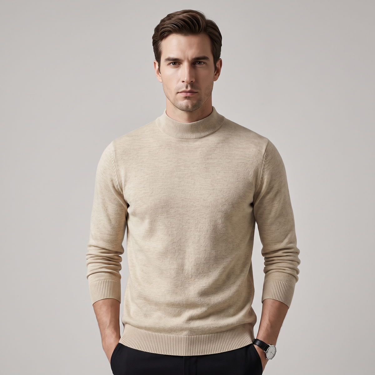 Men's Slim Fit Long Sleeve Turtleneck Sweater