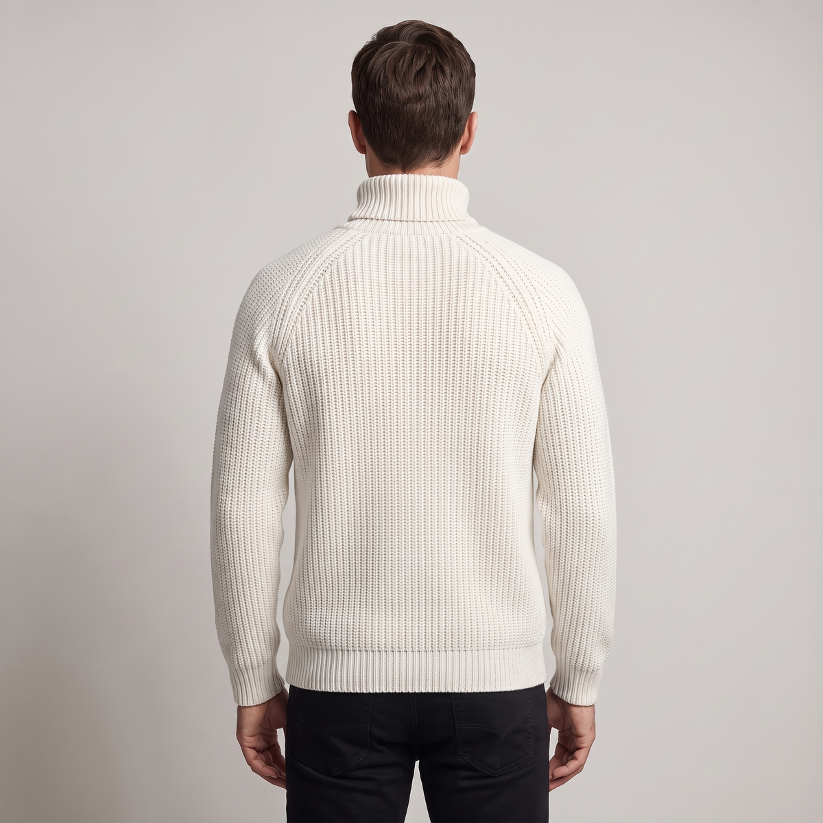 Men's Cable Knit Relaxed Fit Turtleneck Sweater