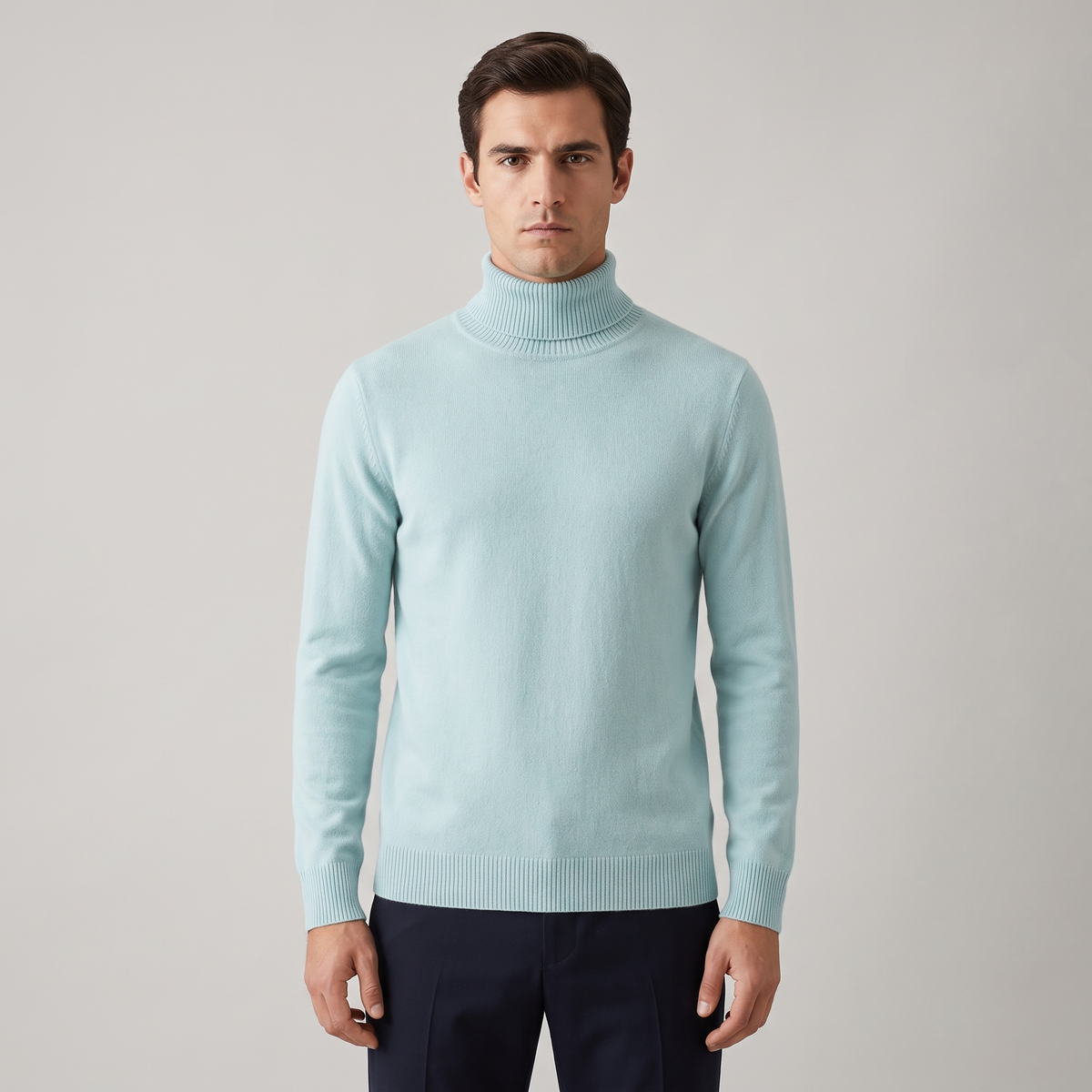 Men's Soft Relaxed Fit Turtleneck Sweater