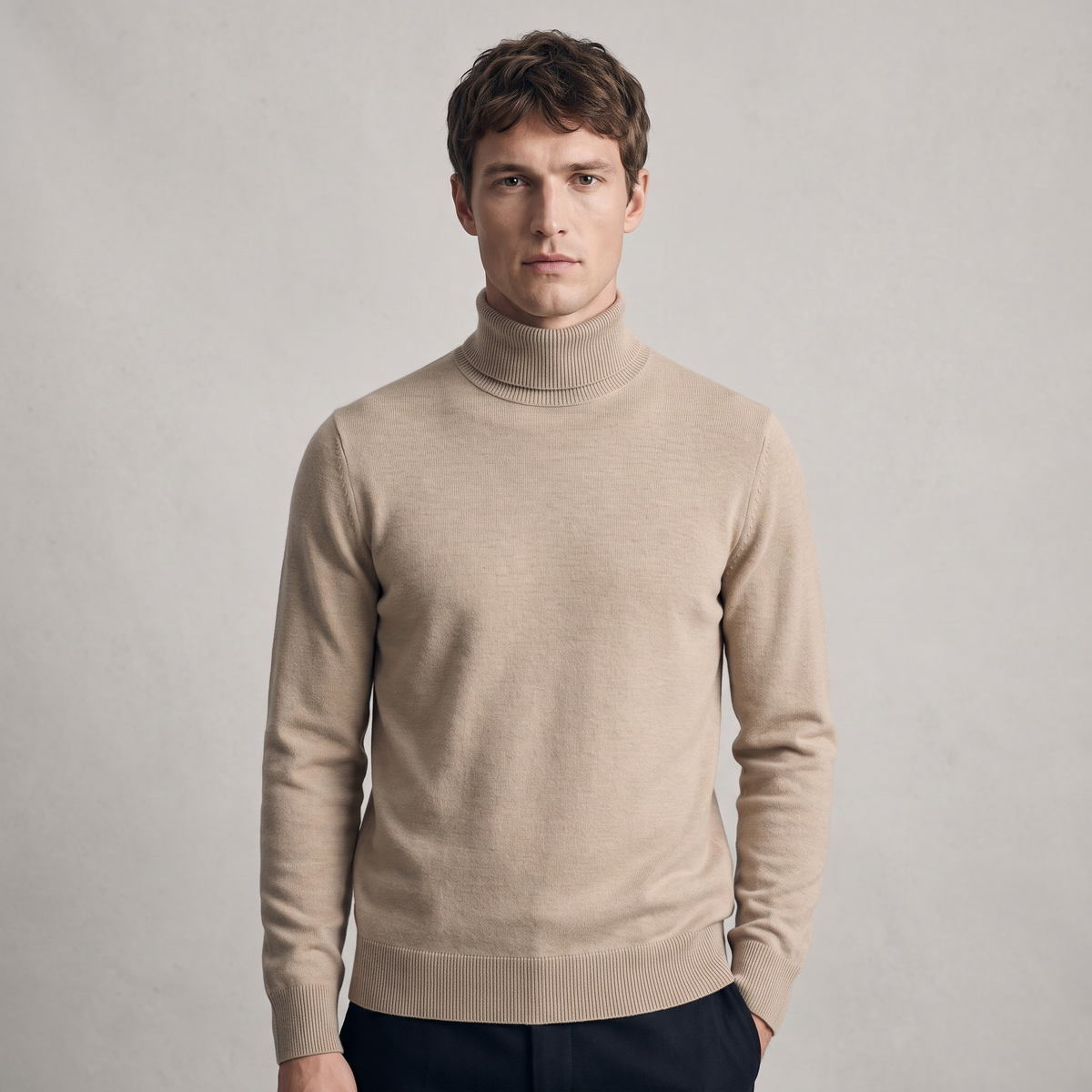 Men's Slim Fit Soft Knit Turtleneck Sweater