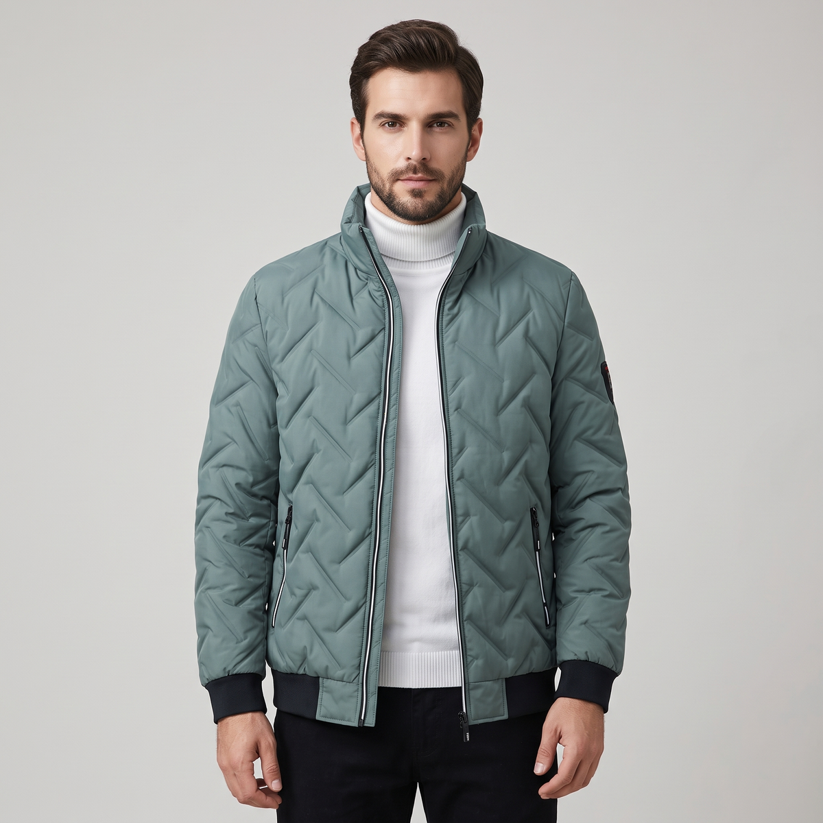 Men’s Puffer Jacket Lightweight Duvet with Zip Fastening