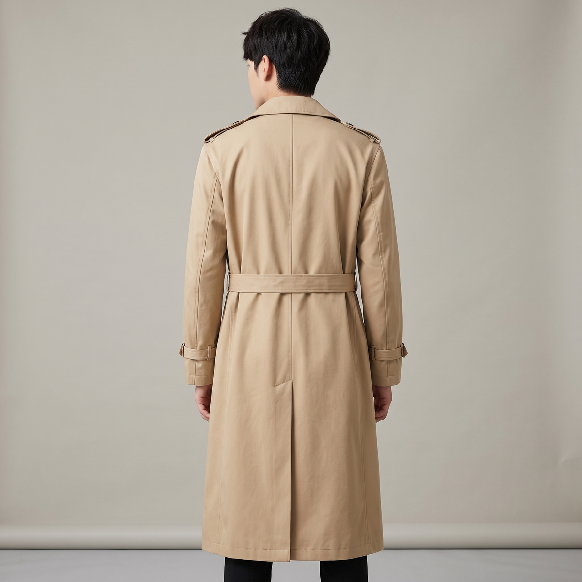 Men’s Winter Coat Elegant Cotton-Blend Trench, British Style