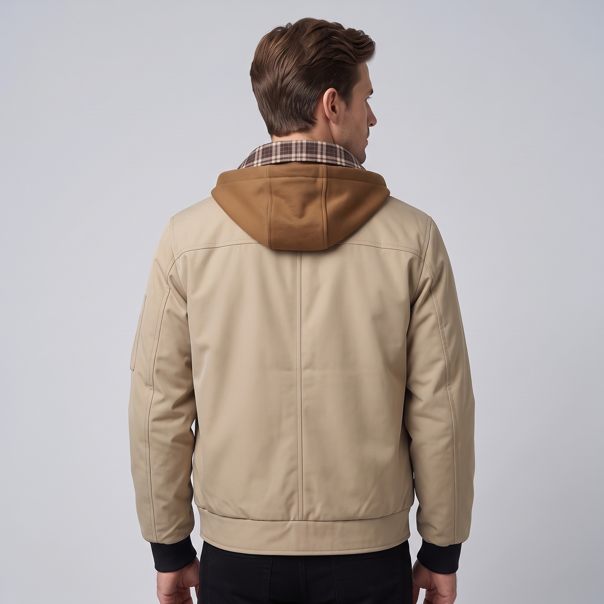 Men’s Winter Jacket with Hood and Quilted Lining – Water-Repellent