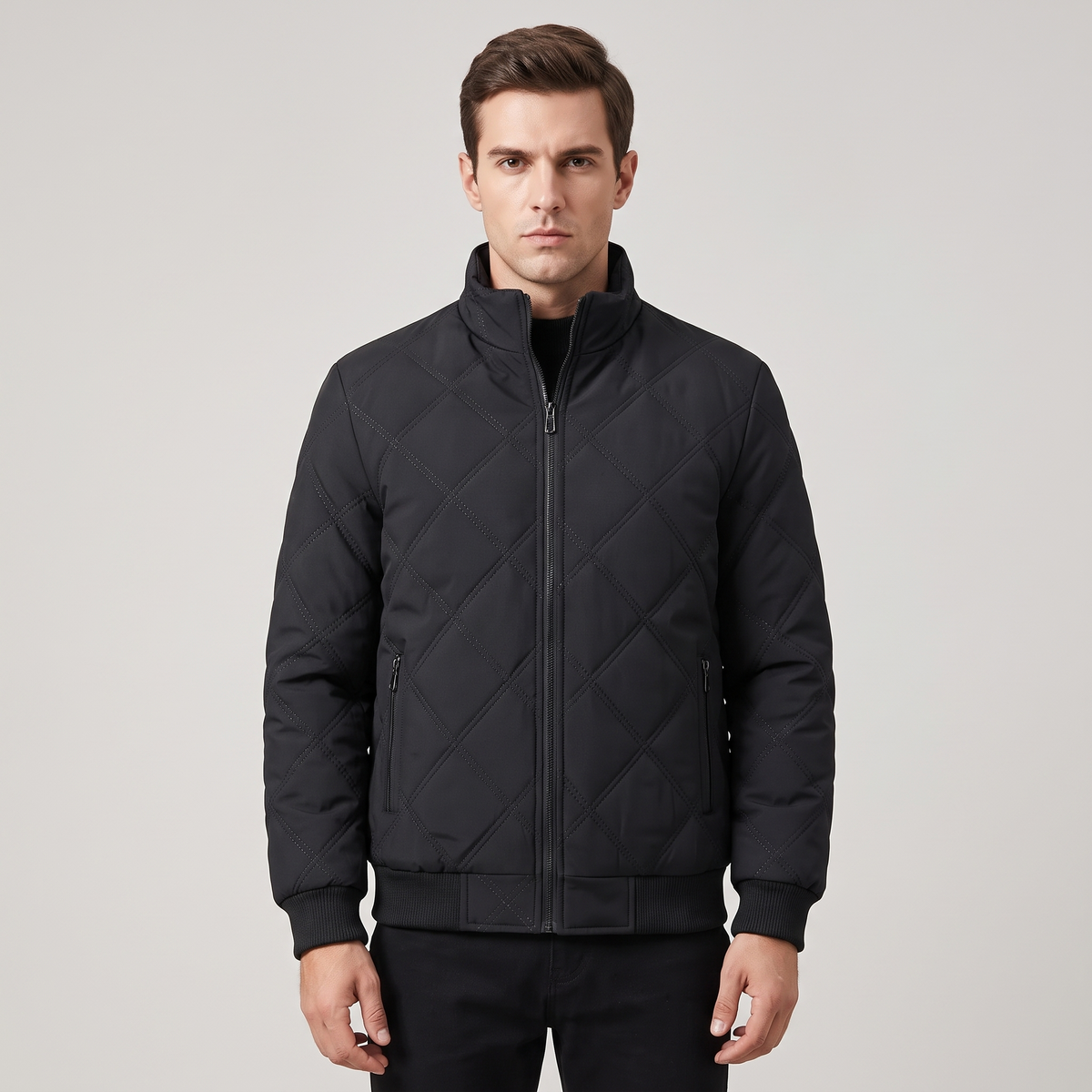 Men’s Winter Jacket with Soft Lining and Zipped Pockets